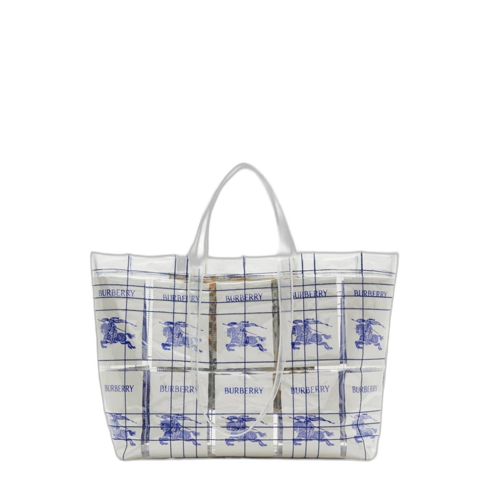 Logo-Tag Transparent Tote Bag - Image 1