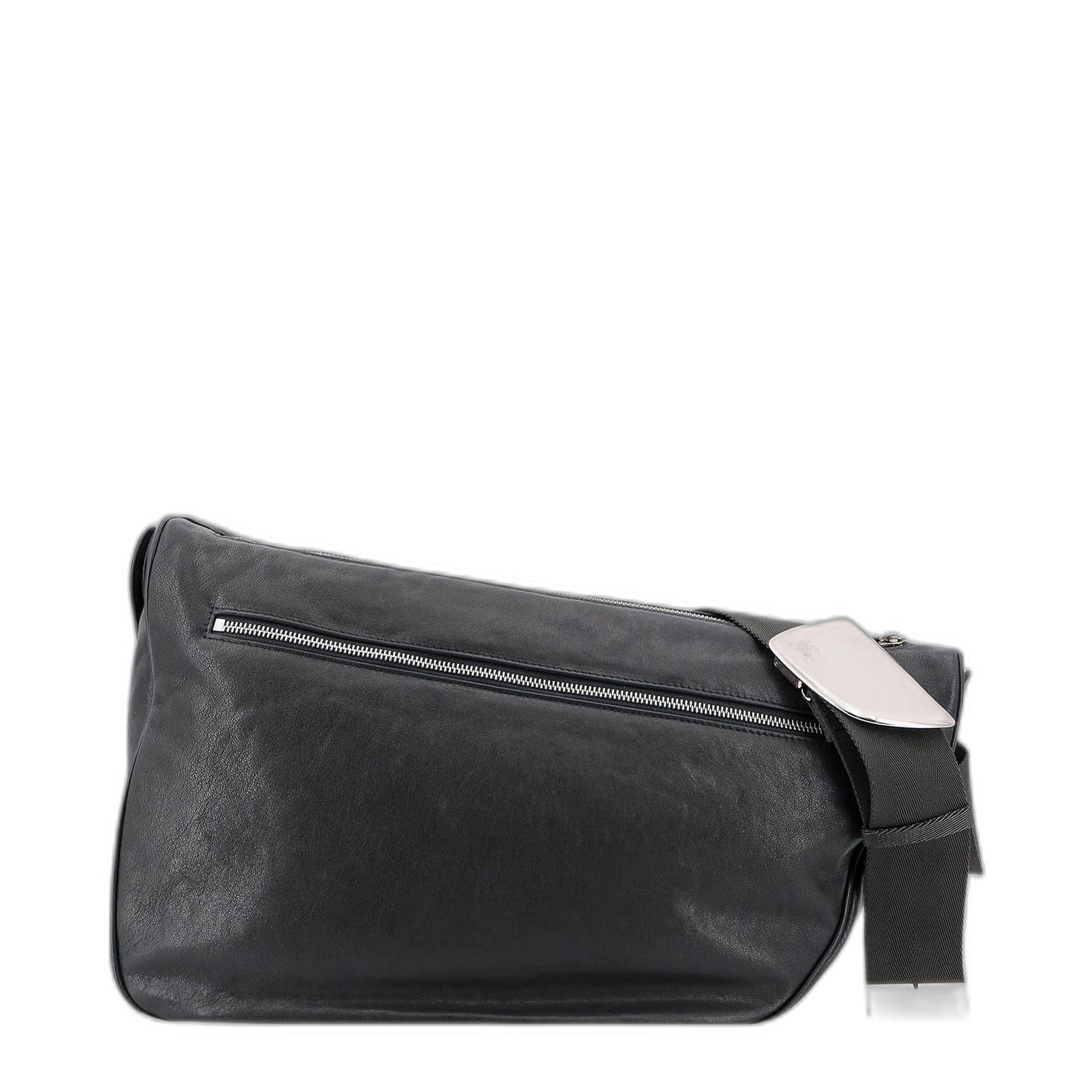 Slate Leather Shield Crossbody Bag - Image 2