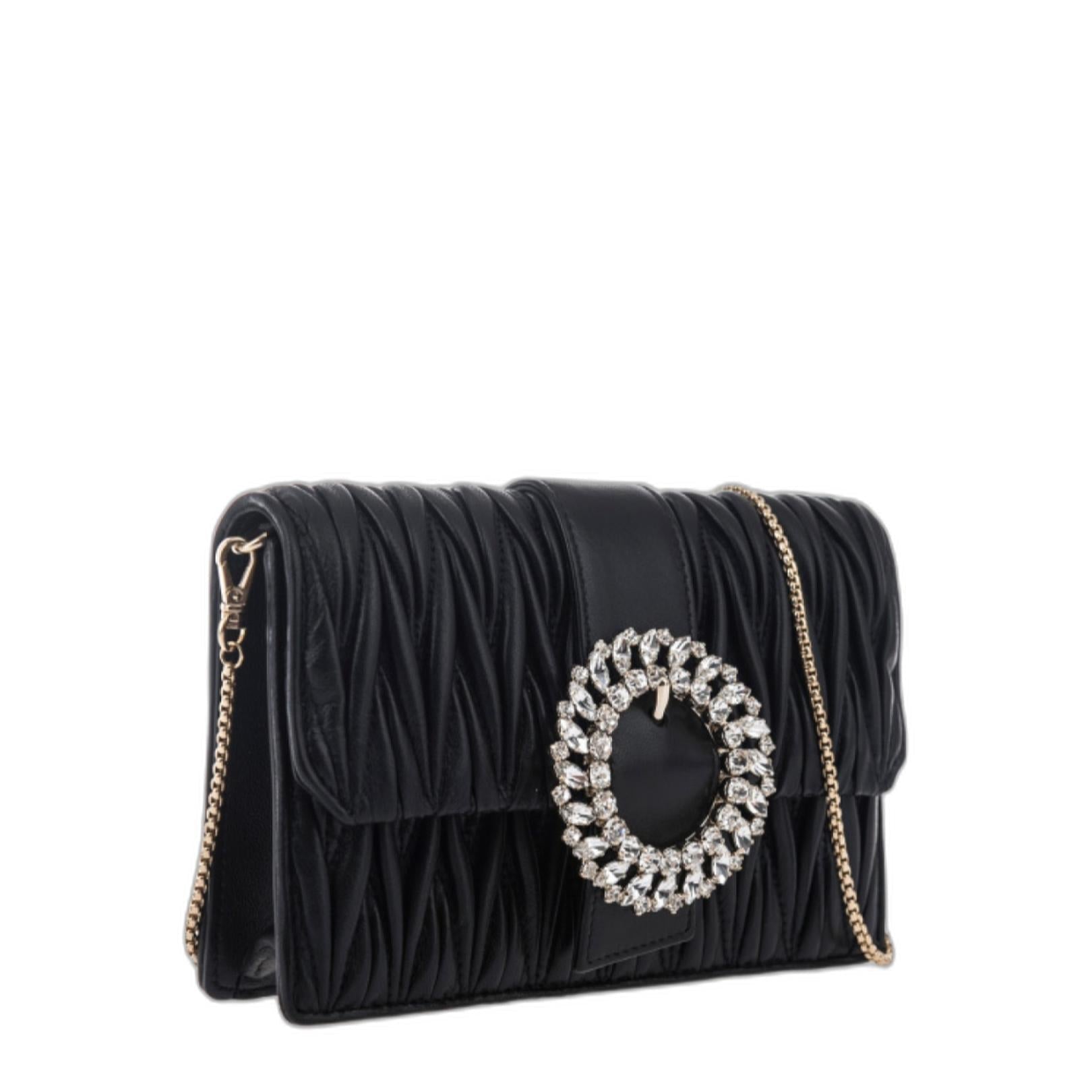 Matelassé Buckle Detail Shoulder Bag - Image 2