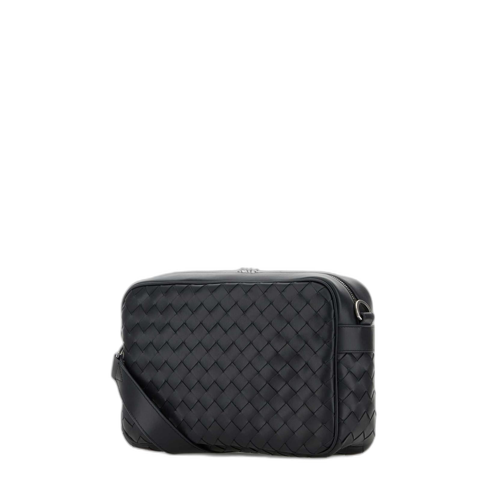 Graphite Leather Medium Camera Crossbody Bag - Image 2