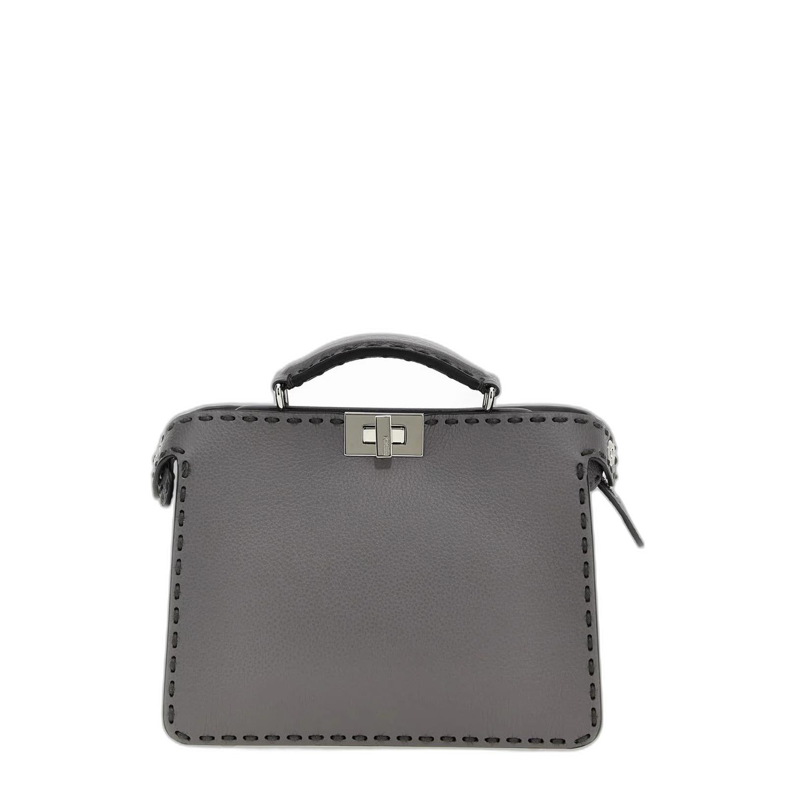 Peekaboo ISeeU Small
Grey Leather Bag - Image 2