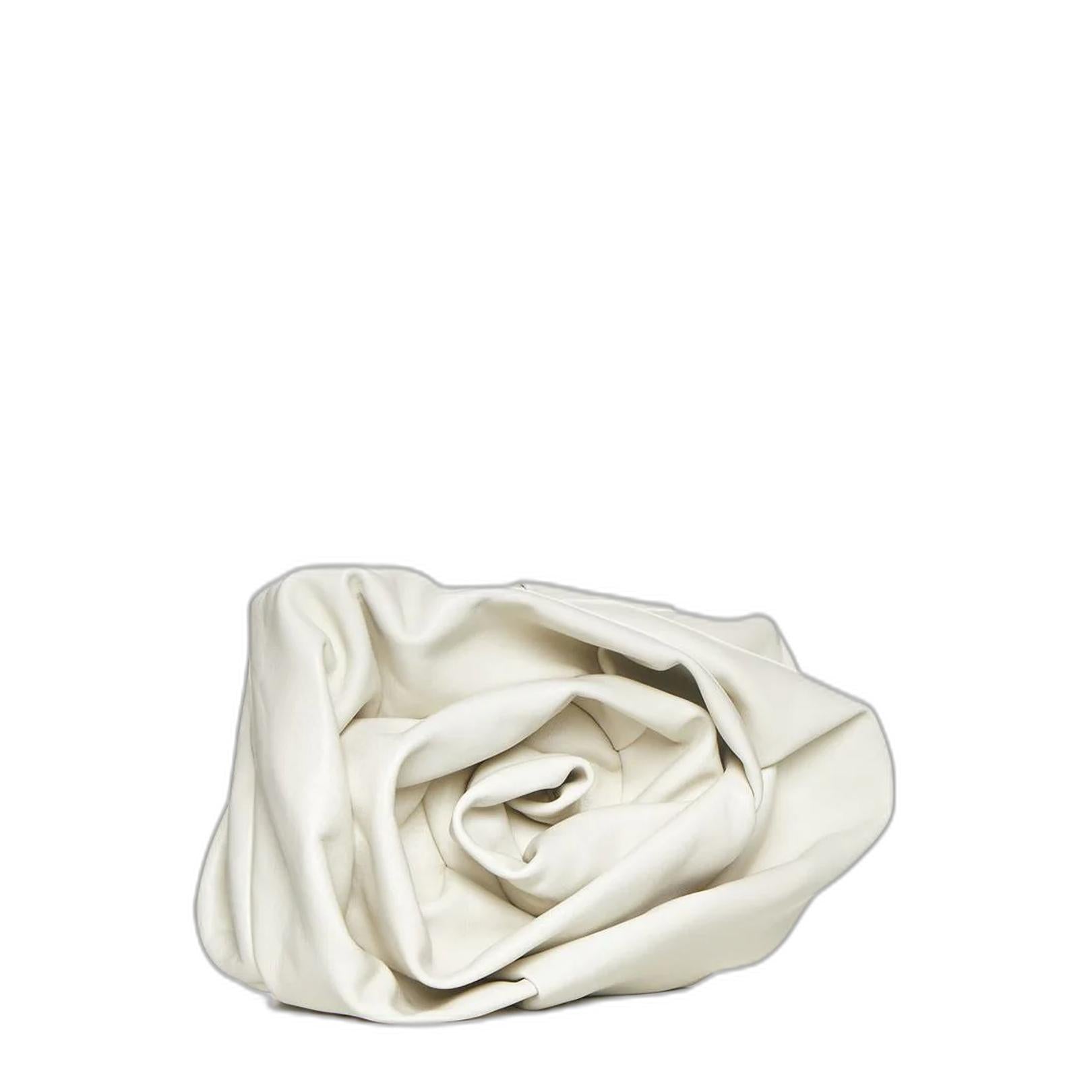 Medium Nappa Leather Clutch - Ivory - Image 5