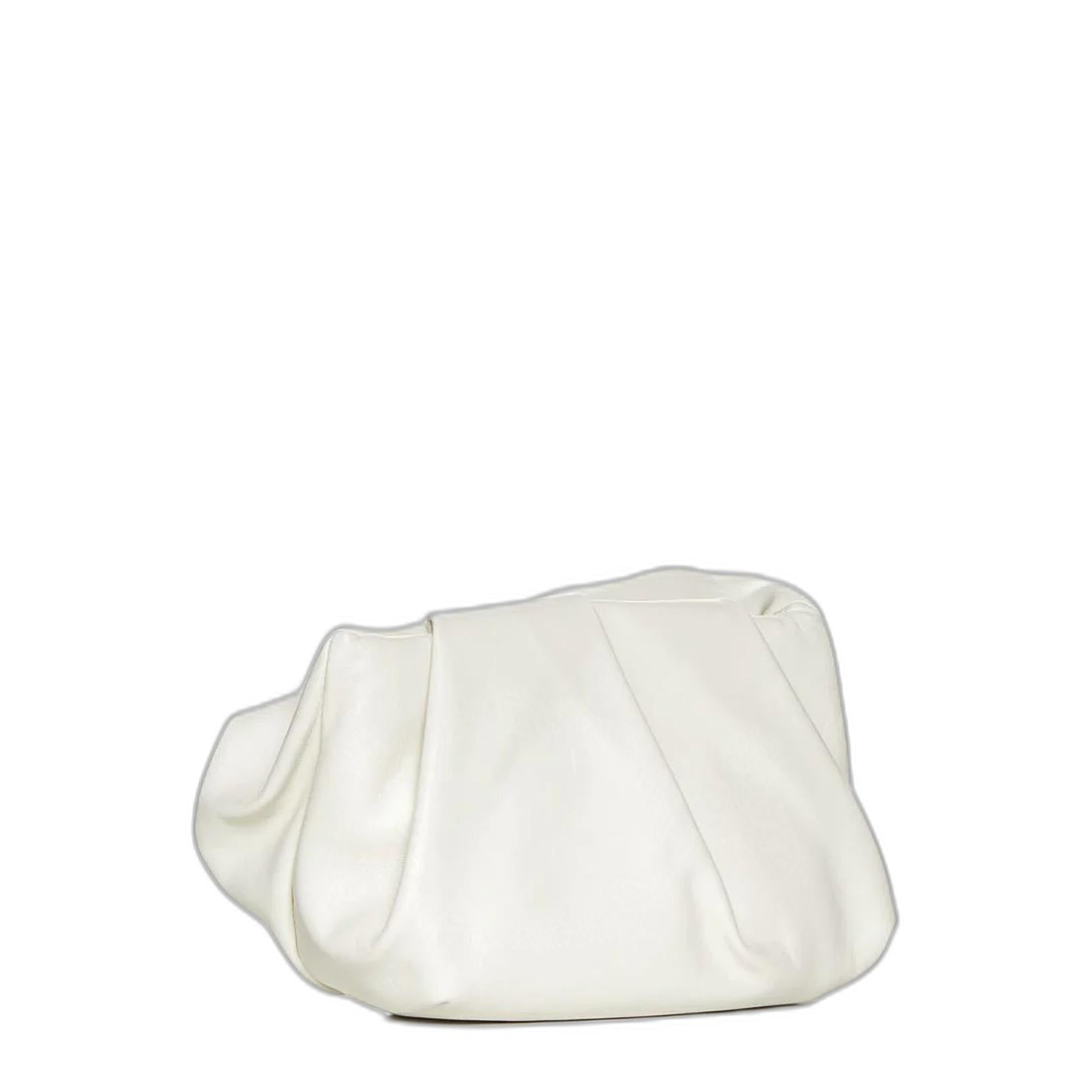 Medium Nappa Leather Clutch - Ivory - Image 6