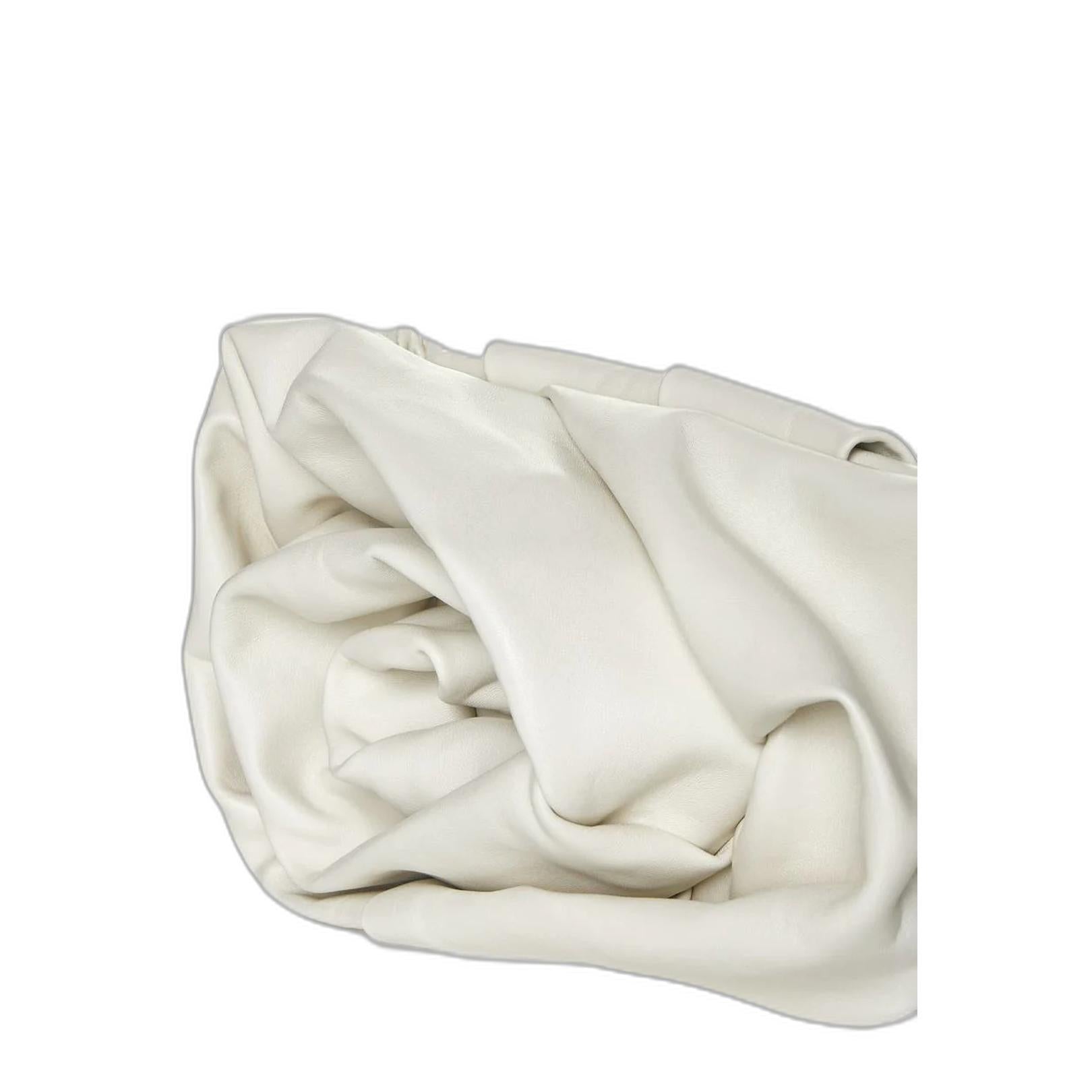 Medium Nappa Leather Clutch - Ivory - Image 7