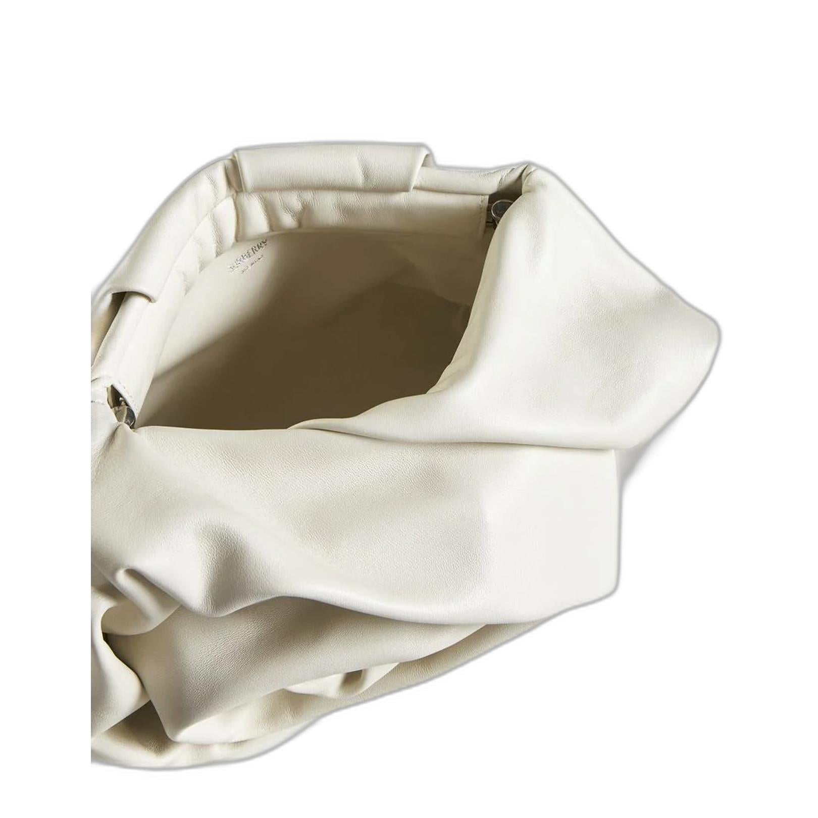 Medium Nappa Leather Clutch - Ivory - Image 8