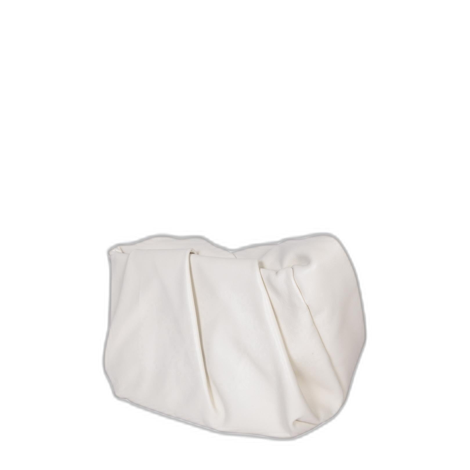 Medium Nappa Leather Clutch - Ivory - Image 10