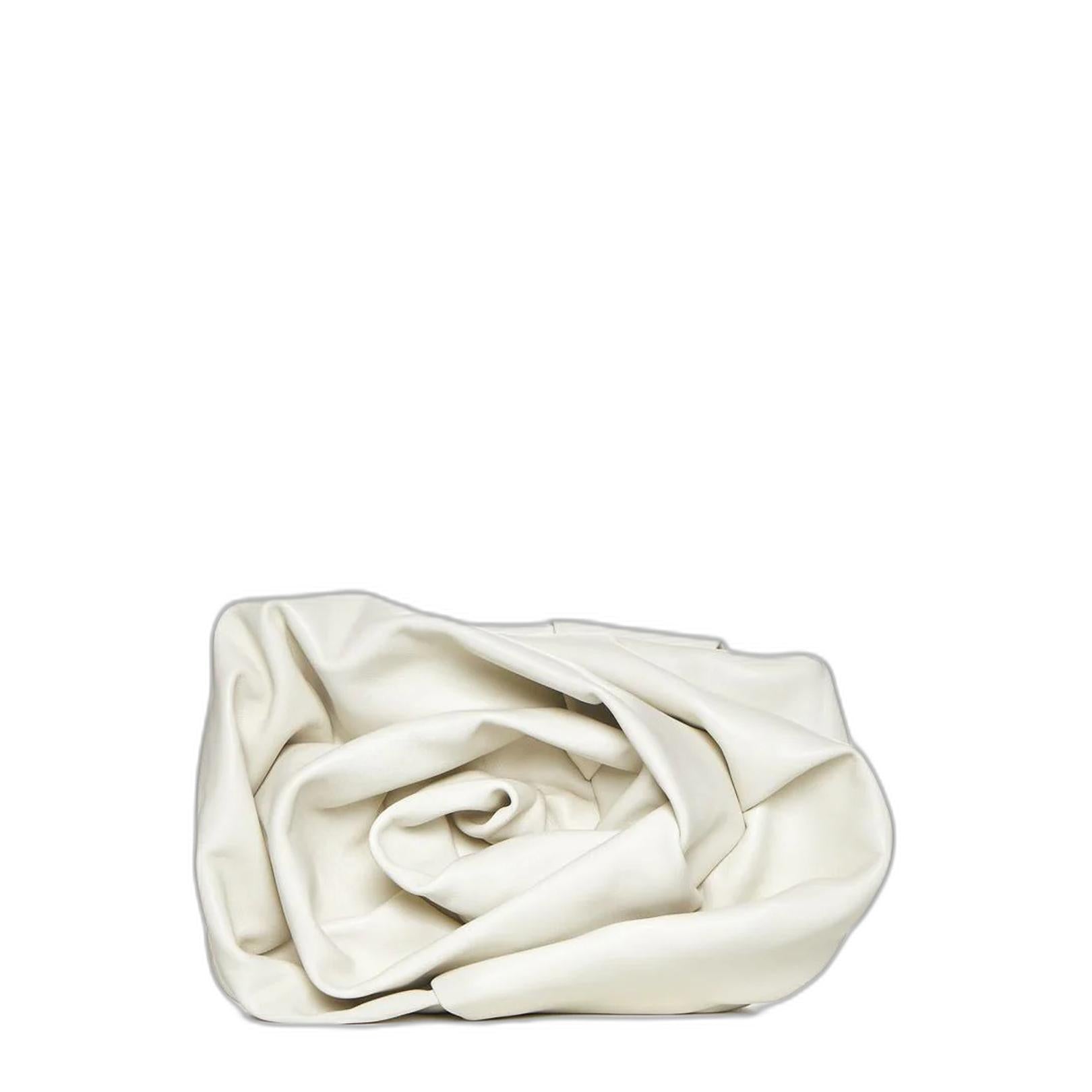 Medium Nappa Leather Clutch - Ivory - Image 11
