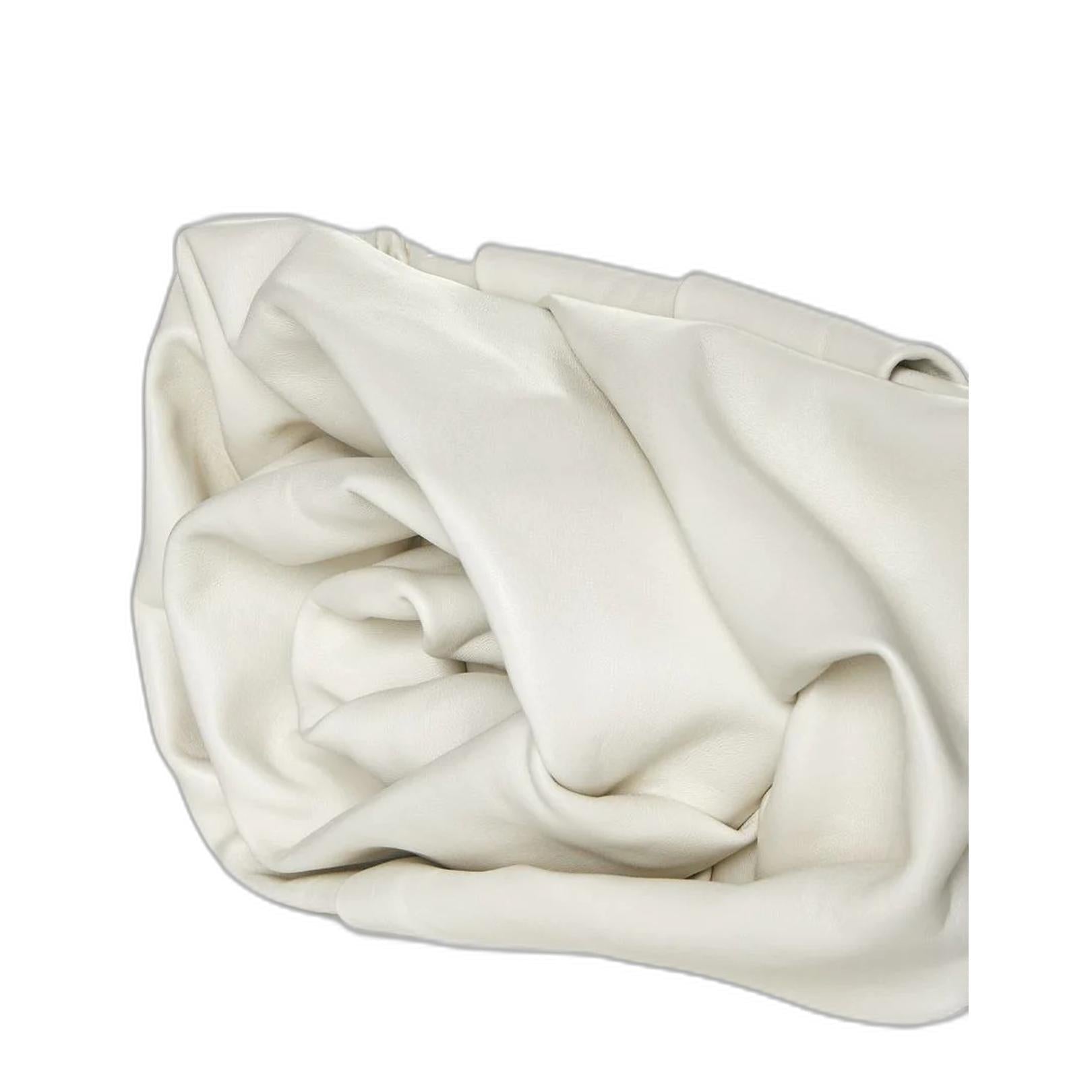 Medium Nappa Leather Clutch - Ivory - Image 14