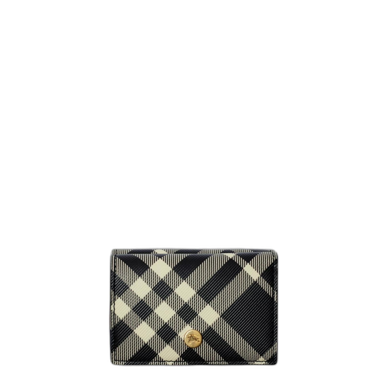 Check Compact Wallet in Black/calico - Image 1