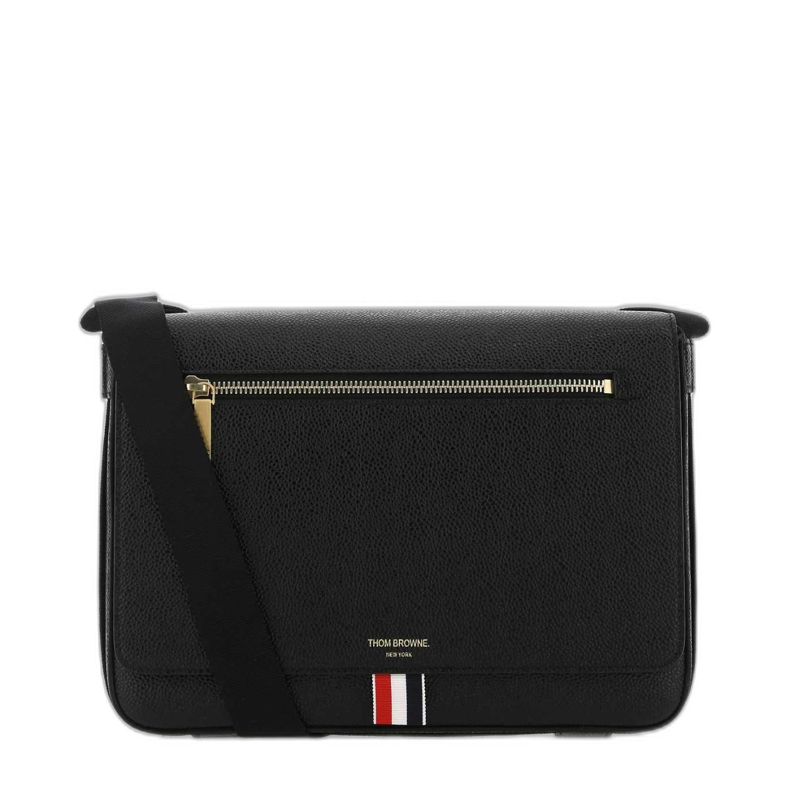 Black Leather Crossbody Bag - Image 1