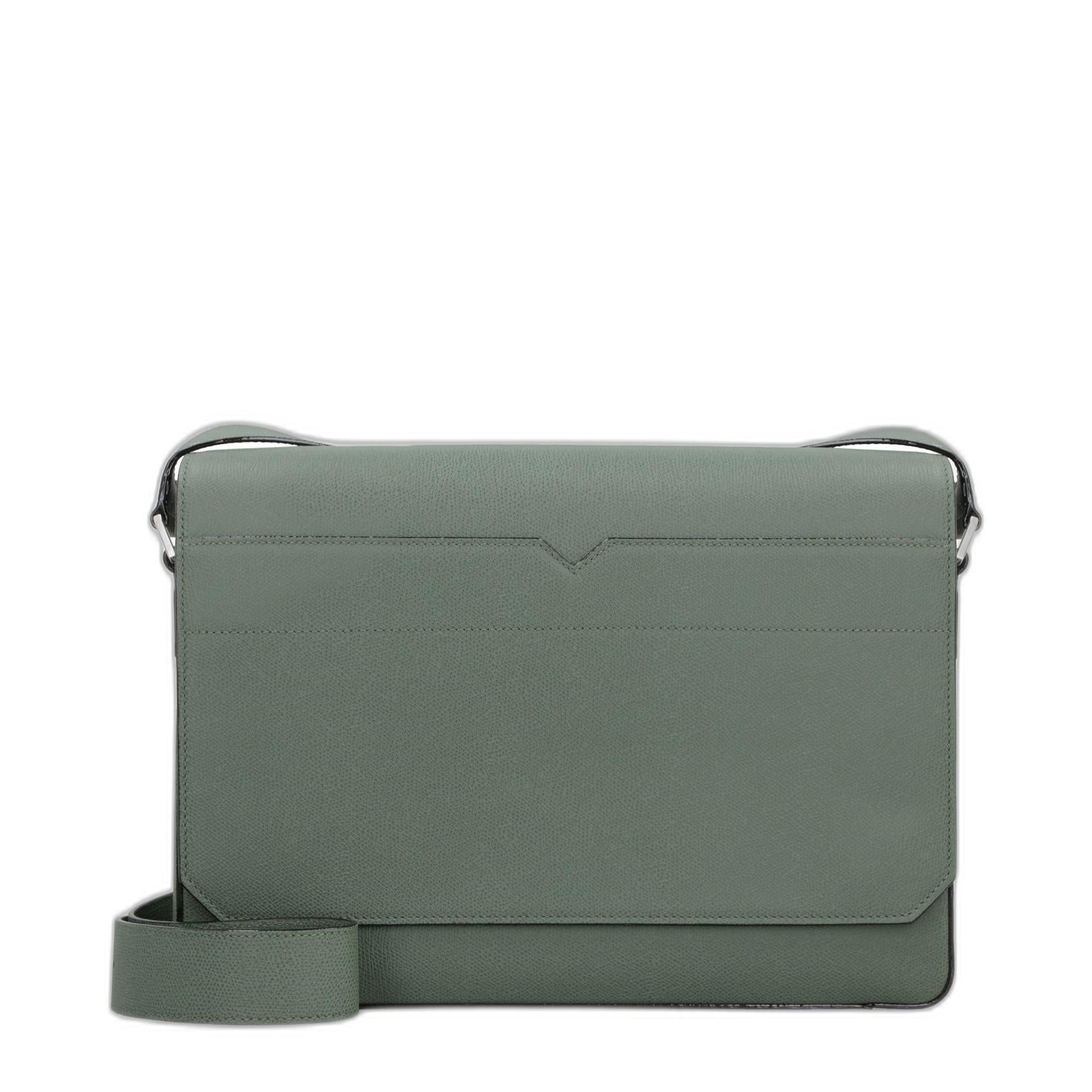 V-line Leather Messenger Bag - Image 1