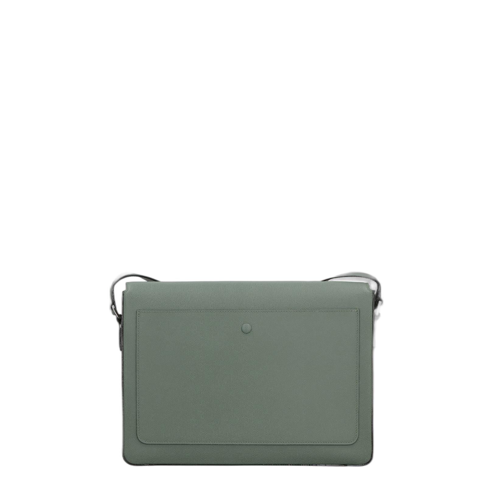 V-line Leather Messenger Bag - Image 3