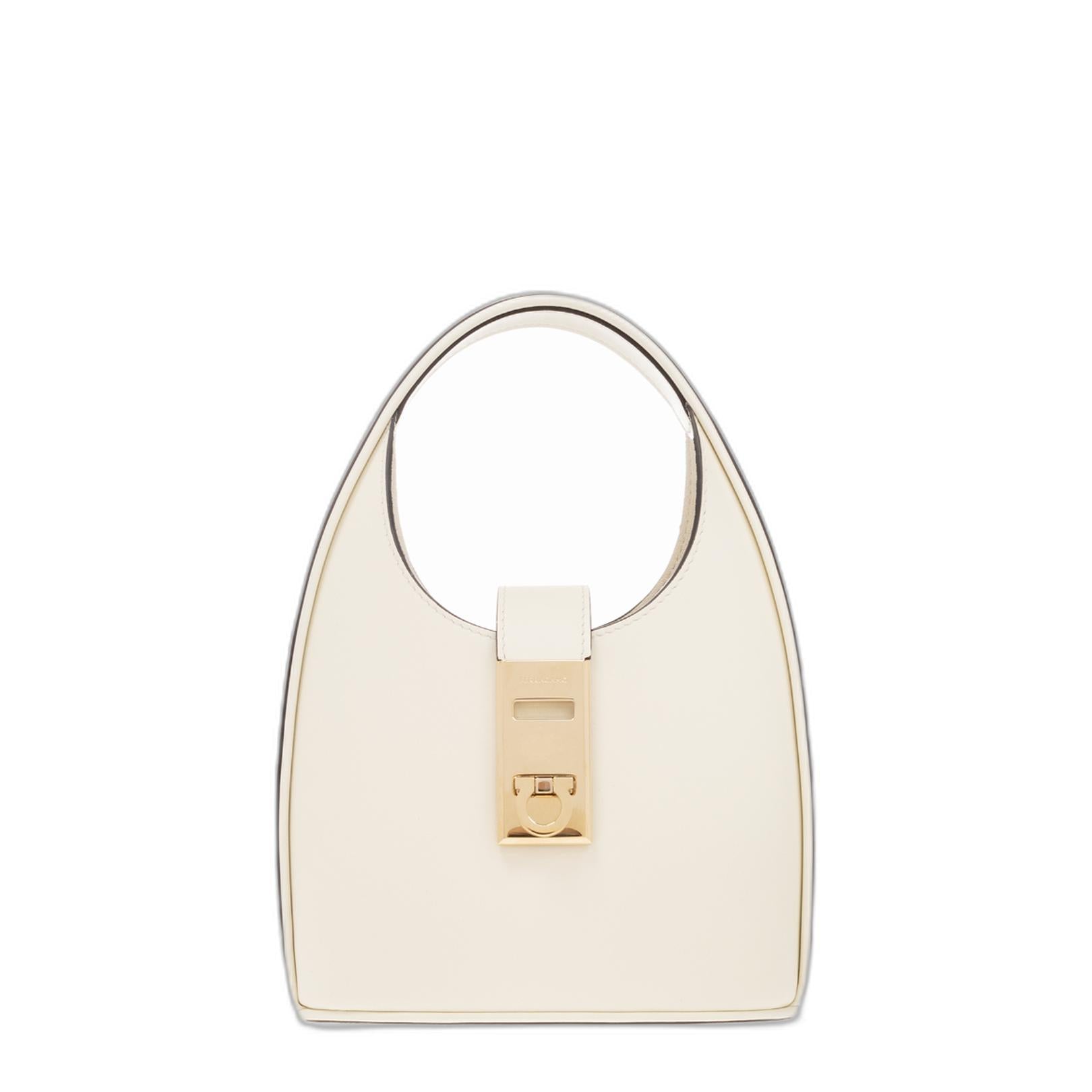 Ferragamo Gancini-buckle Logo-engraved Mini Hobo Bag - Image 1