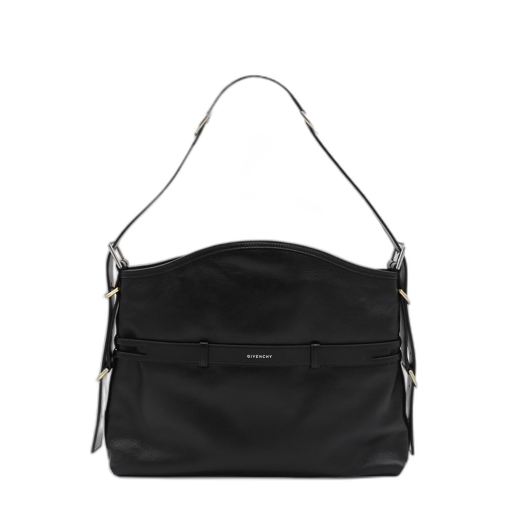 Givenchy Voyoum Medium Shoulder Bag In Shiny Leather - Black - Image 2