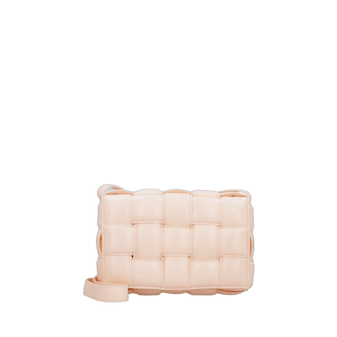 Padded Cassette Crossbody Bag In Blush Melon - Image 4