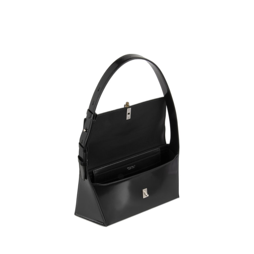Geometric Shoulder Bag M Black - Image 4