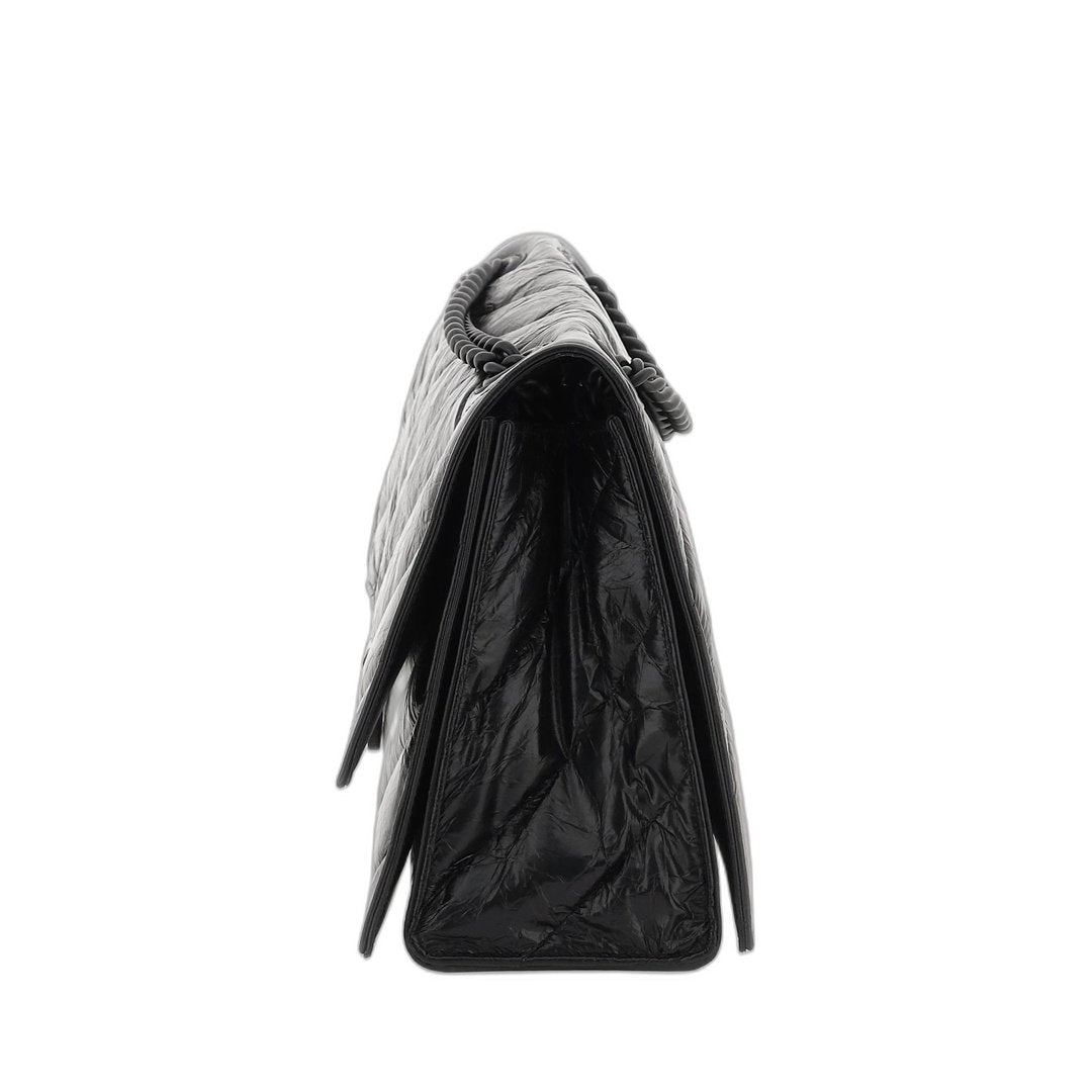 Crush Medium Chain Bag Quilted In Black - Image 6