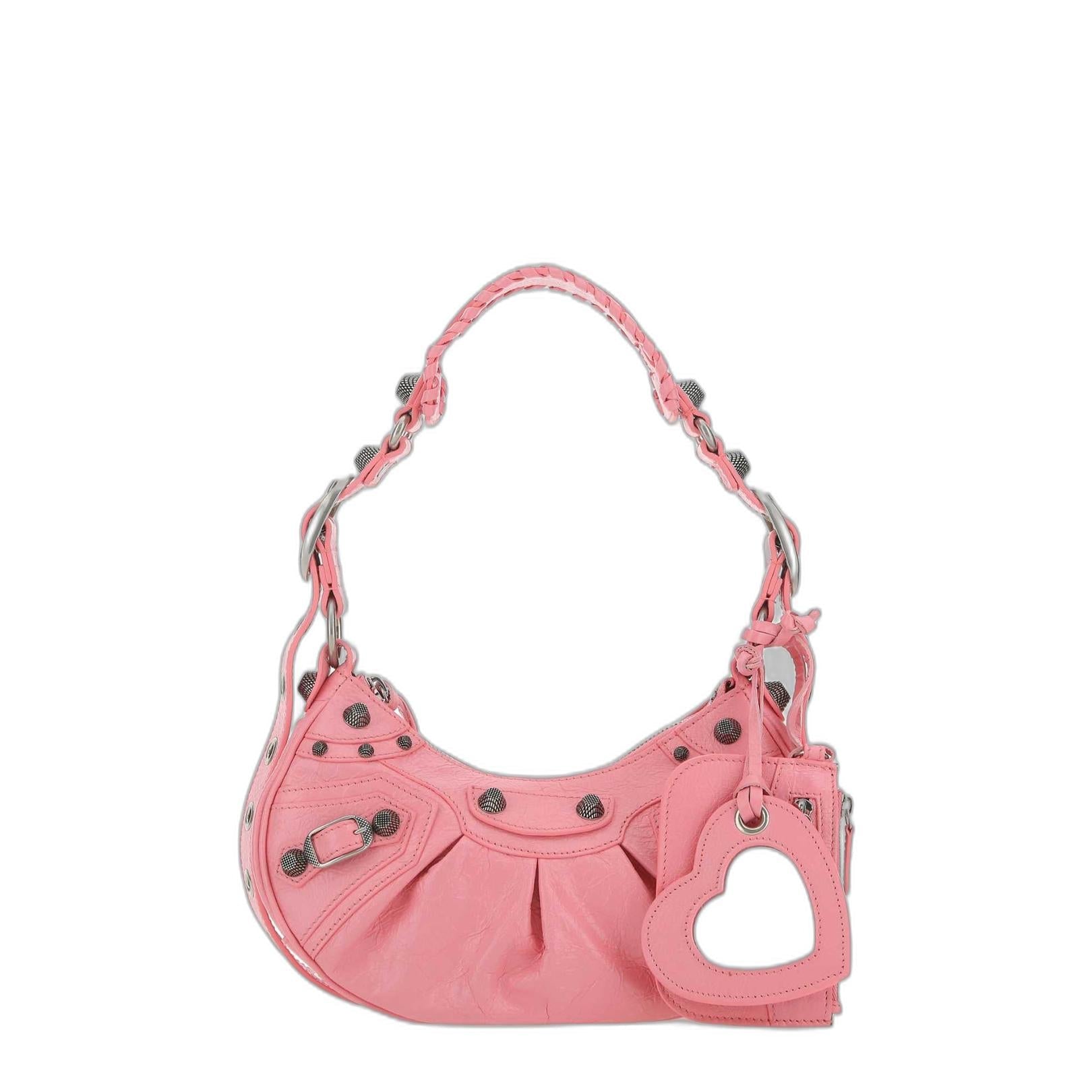 Le Cagole XS Leather Shoulder Bag - Sweet Pink - Image 1
