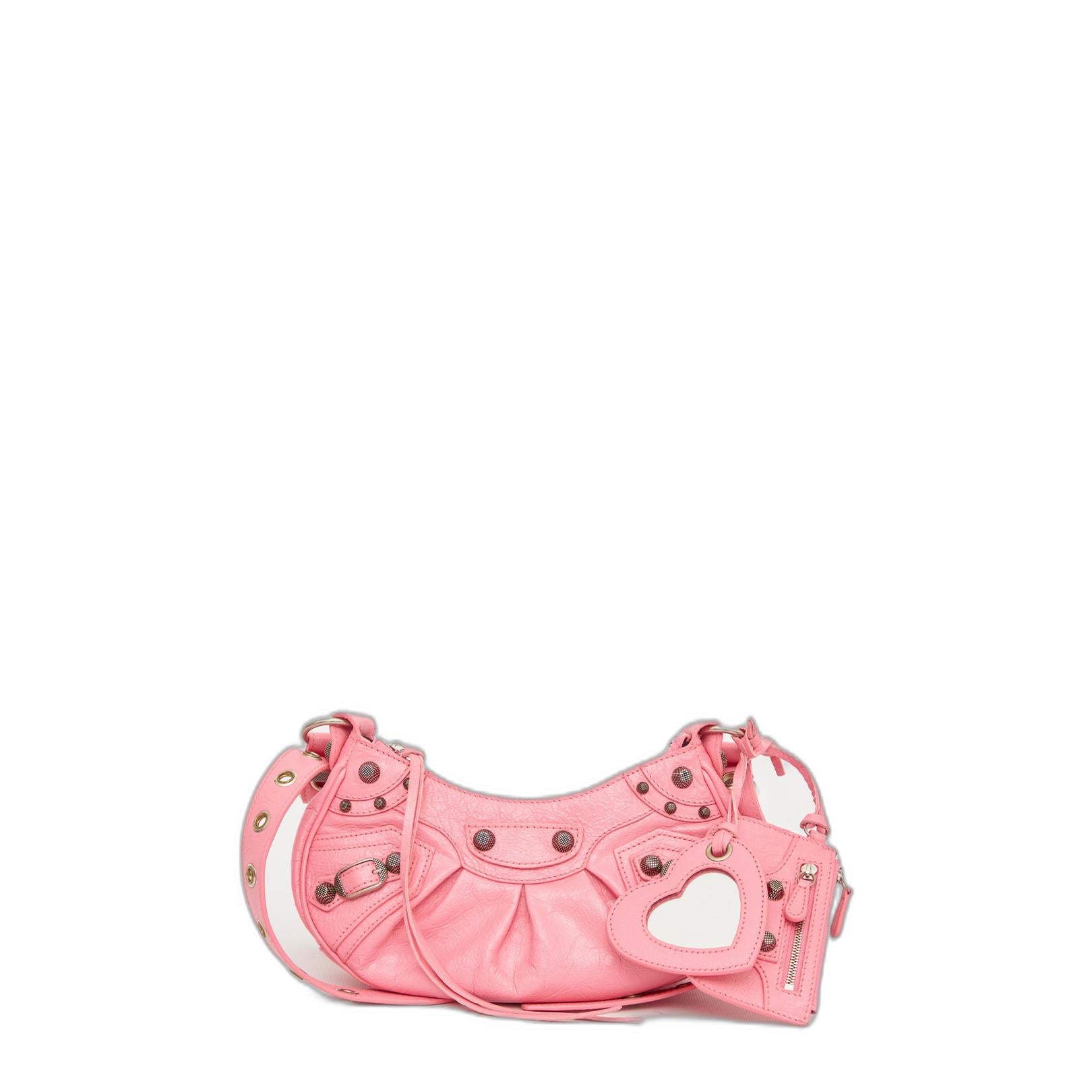 Le Cagole XS Leather Shoulder Bag - Sweet Pink - Image 2