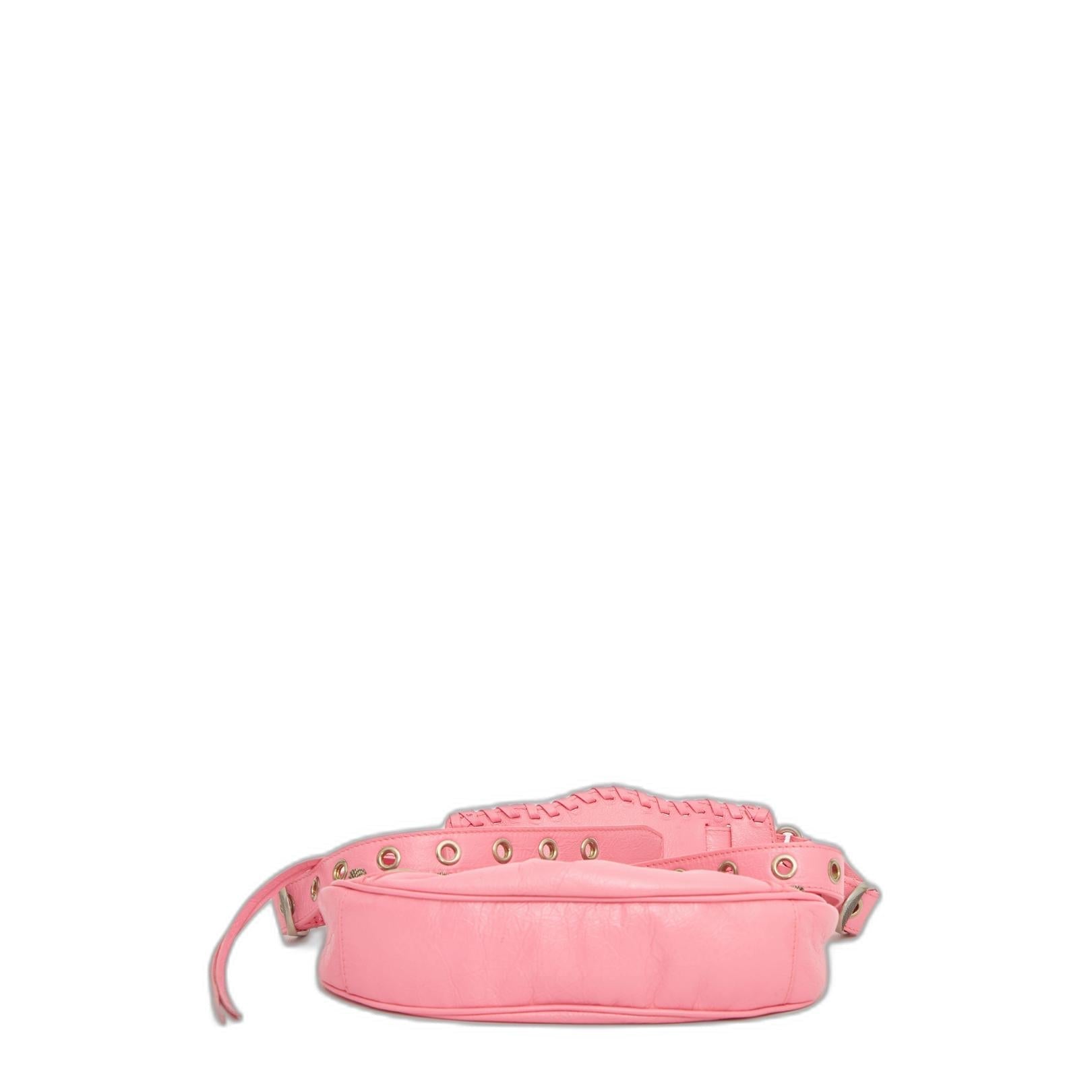 Le Cagole XS Leather Shoulder Bag - Sweet Pink - Image 4