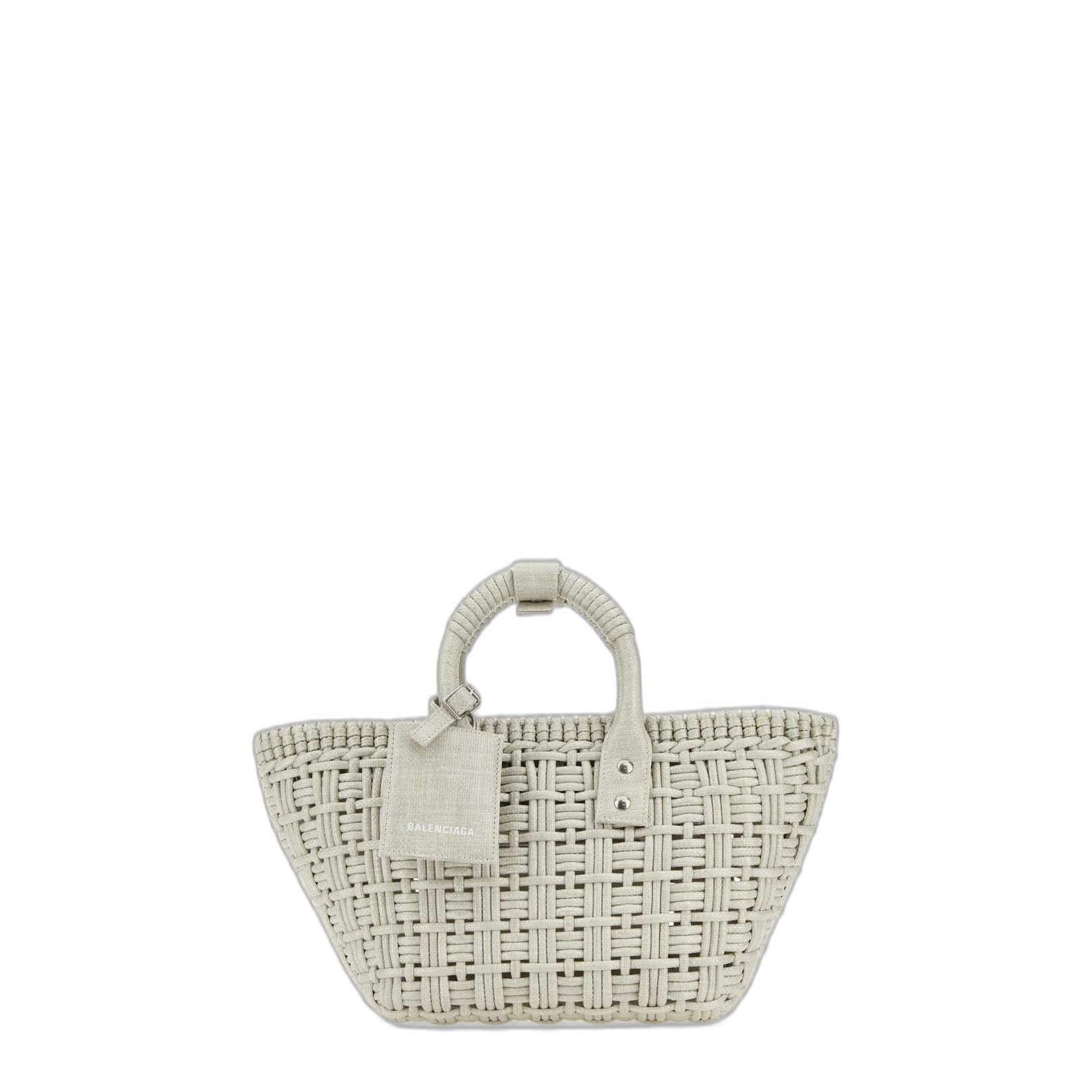 Woven Raffia Basket Bag - Image 1