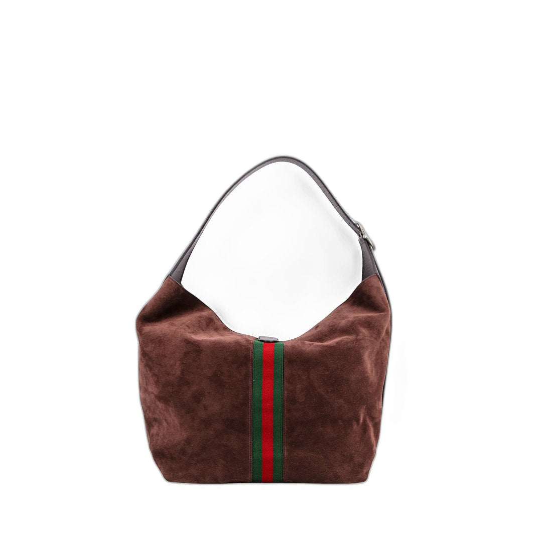 Jackie 1961 Medium Suede Shoulder Bag - Brown - Image 3