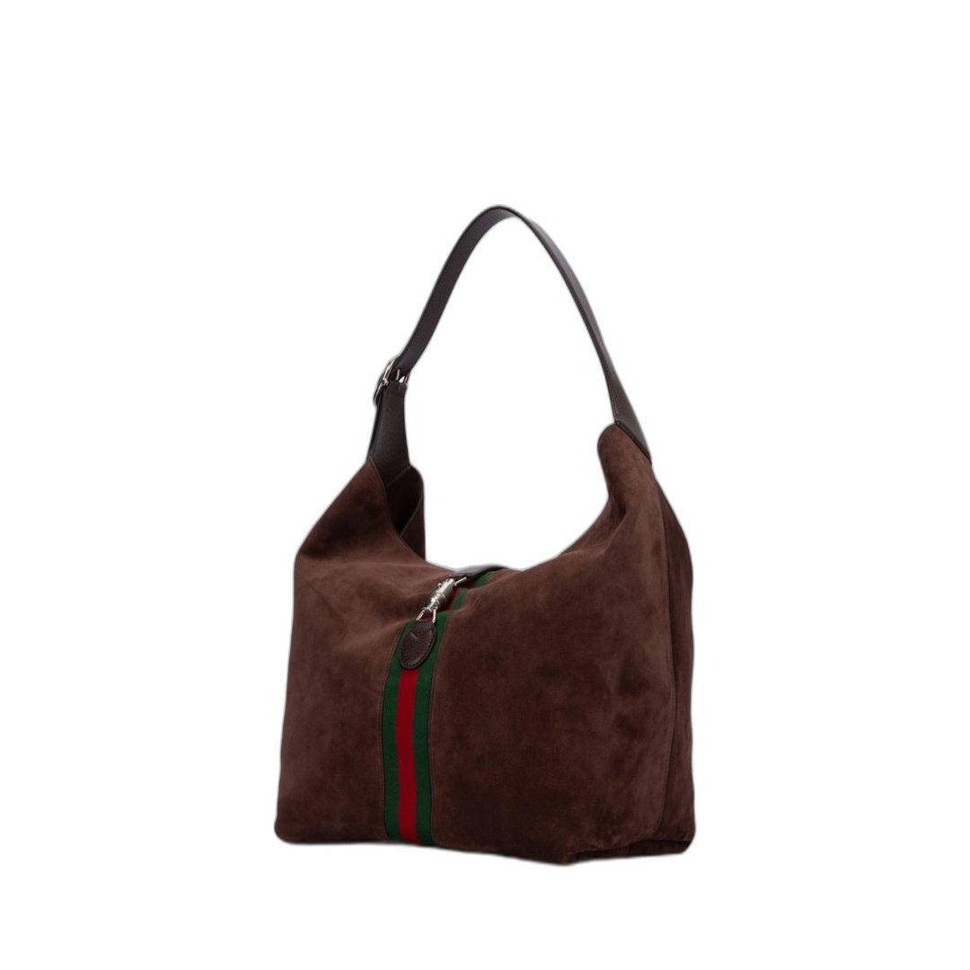 Jackie 1961 Medium Suede Shoulder Bag - Brown - Image 4