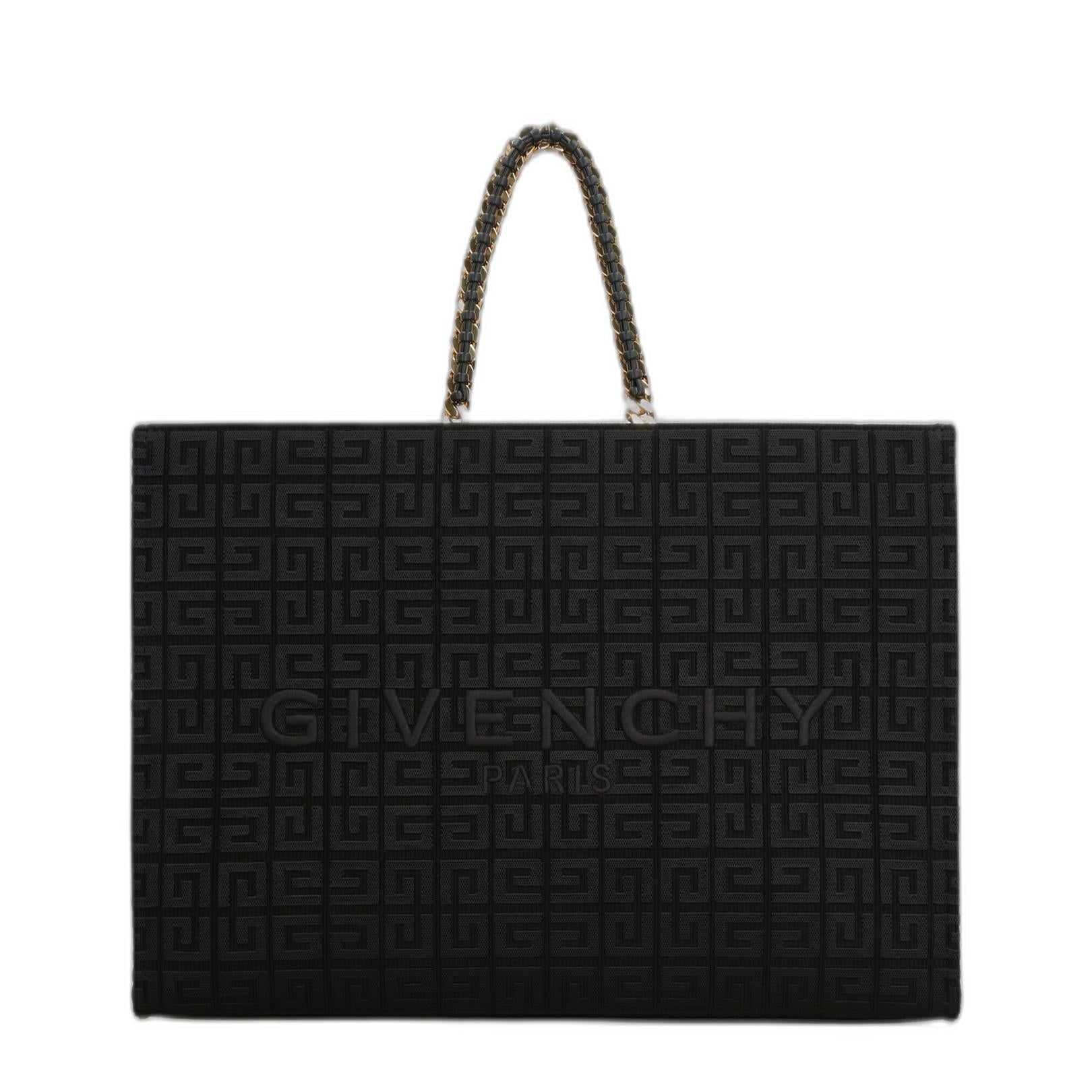 G-Tote Medium Shopping Bag In 4G Embroidery With Chain - Image 1
