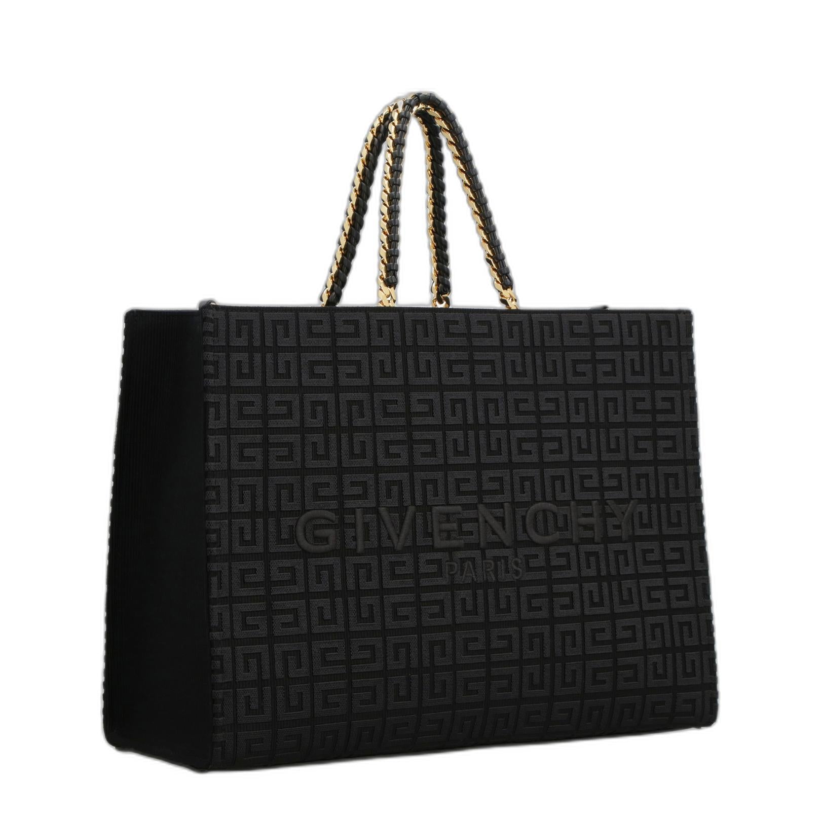 G-Tote Medium Shopping Bag In 4G Embroidery With Chain - Image 3