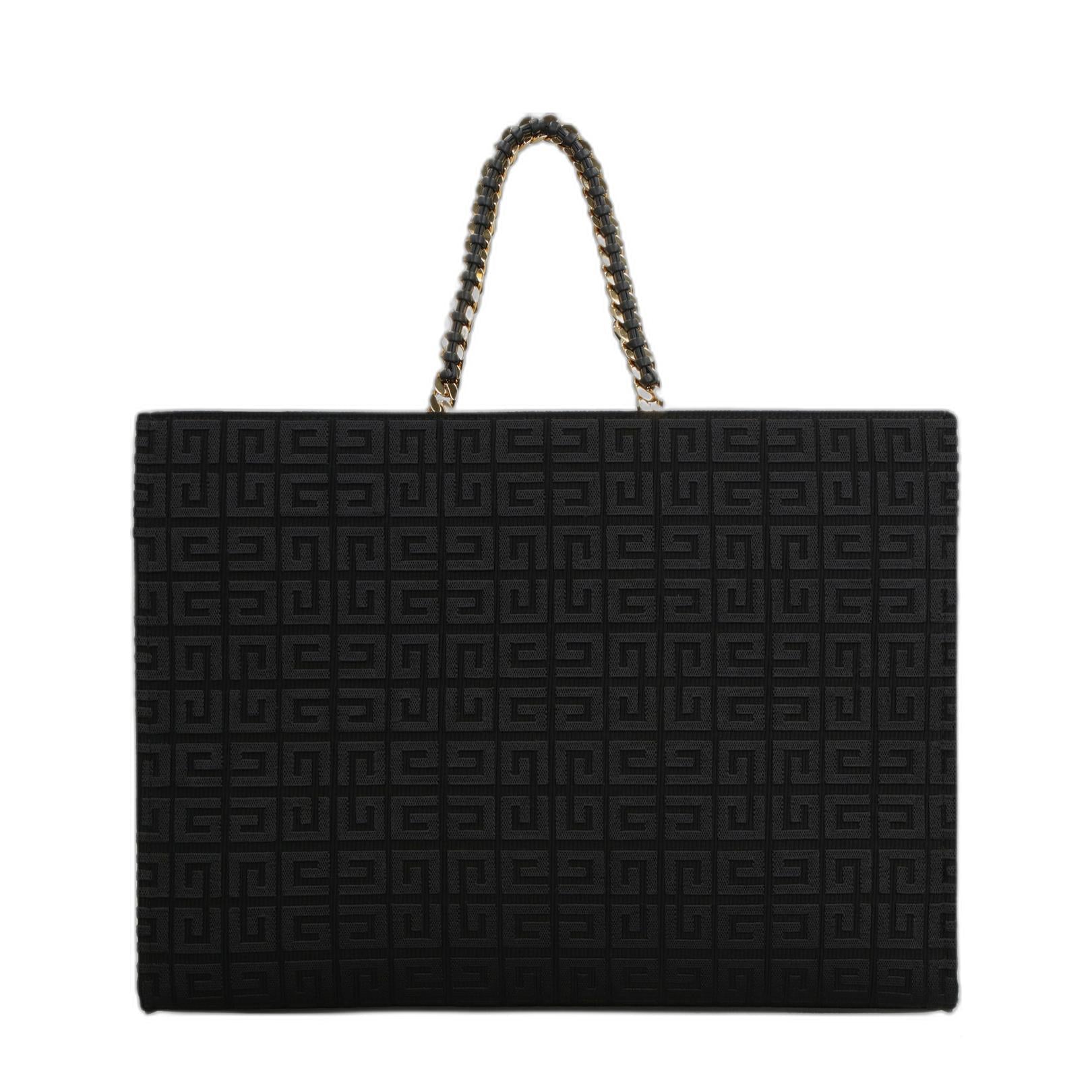 G-Tote Medium Shopping Bag In 4G Embroidery With Chain - Image 4