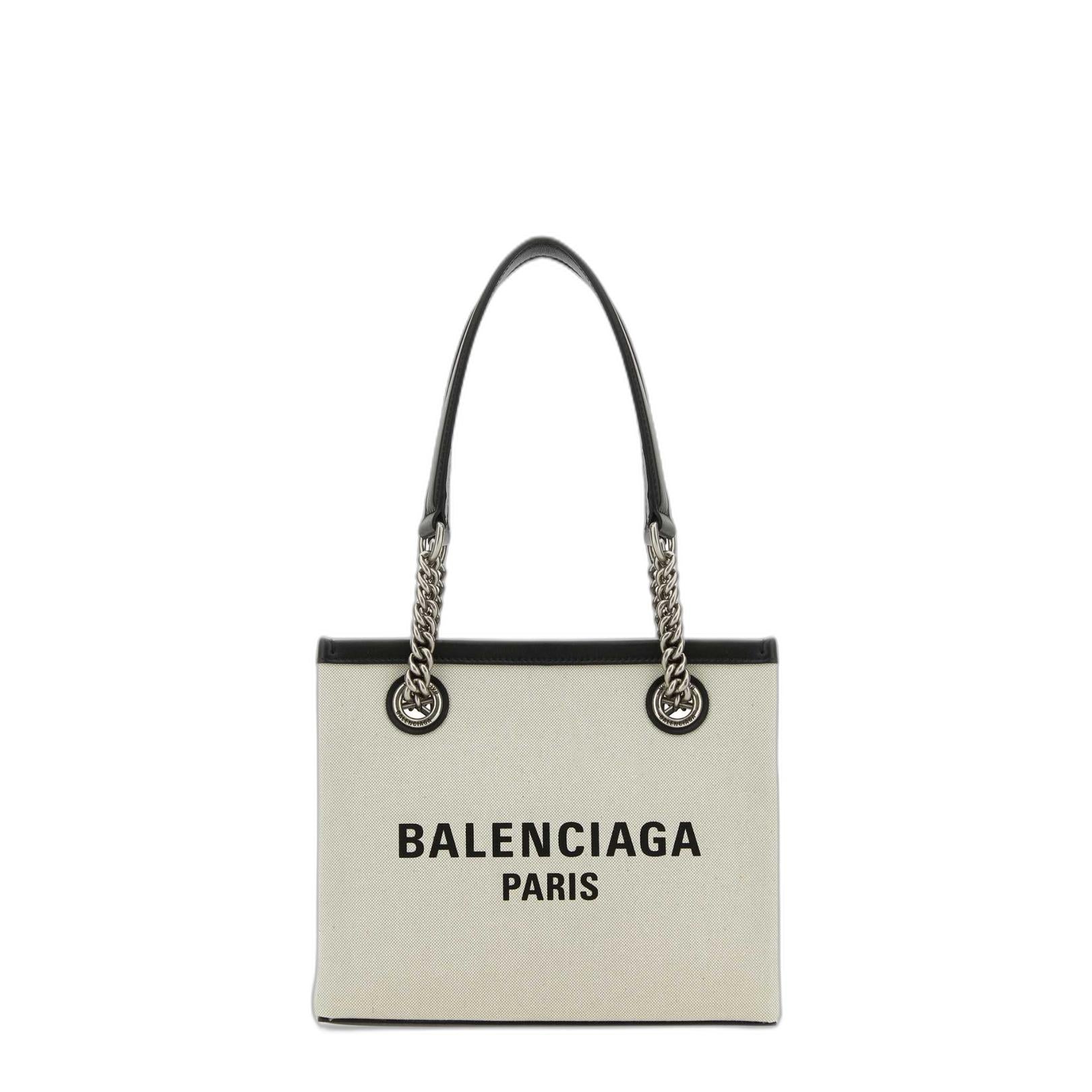 Select Medium Coated Canvas Tote - Black - Image 1