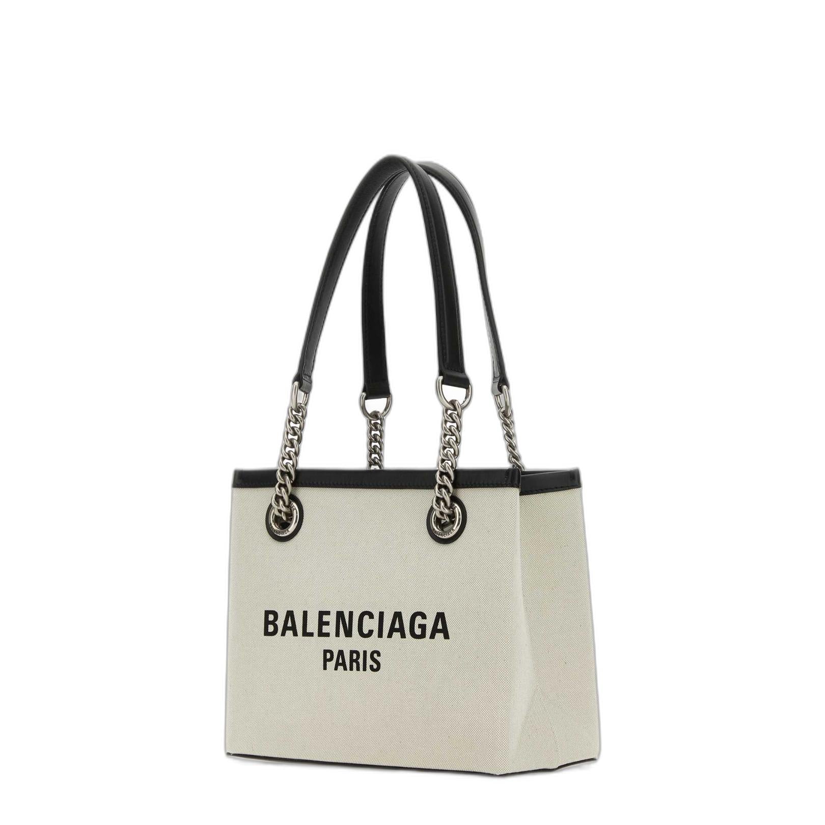 Select Medium Coated Canvas Tote - Black - Image 2