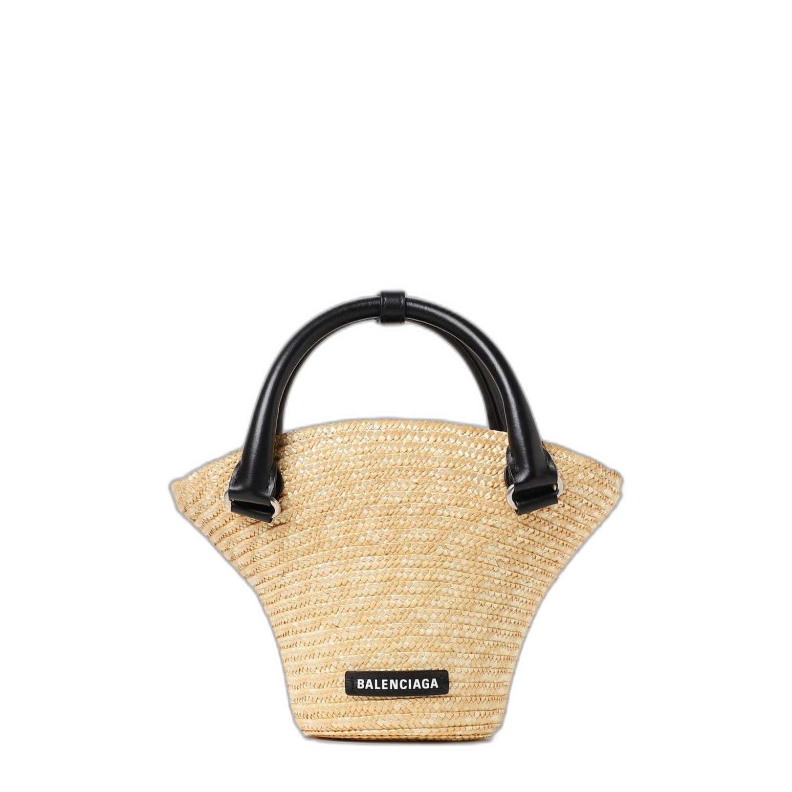 Mini Straw Tote - Natural Beige - Image 1