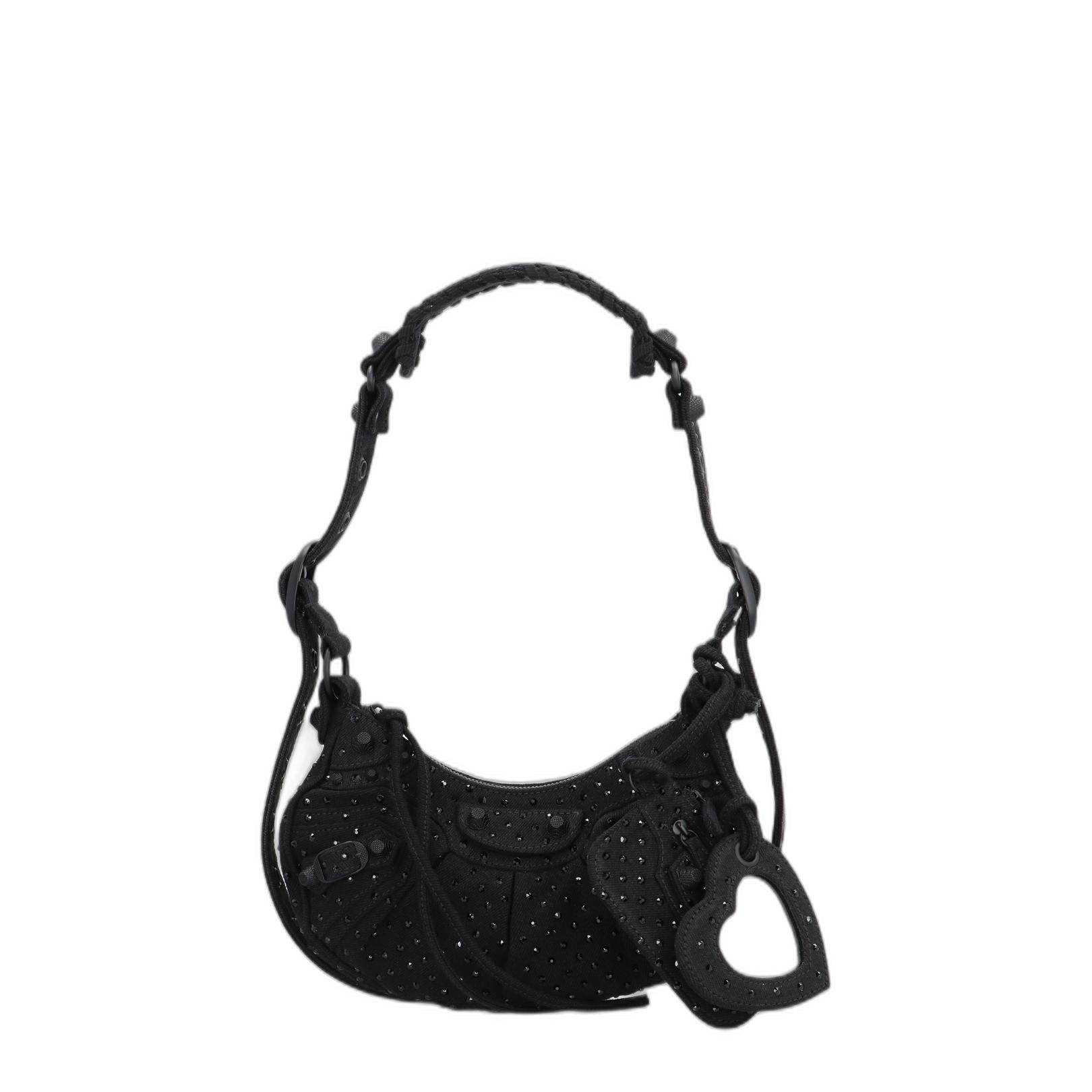 Le Cagole XS Fabric Crossbody - Black - Image 1