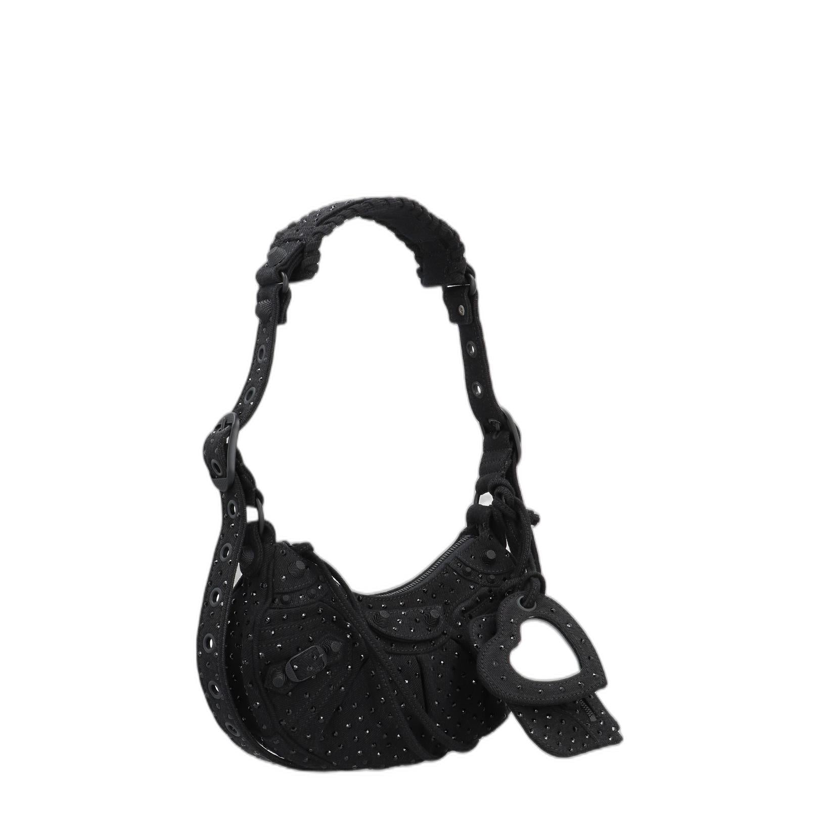 Le Cagole XS Fabric Crossbody - Black - Image 2