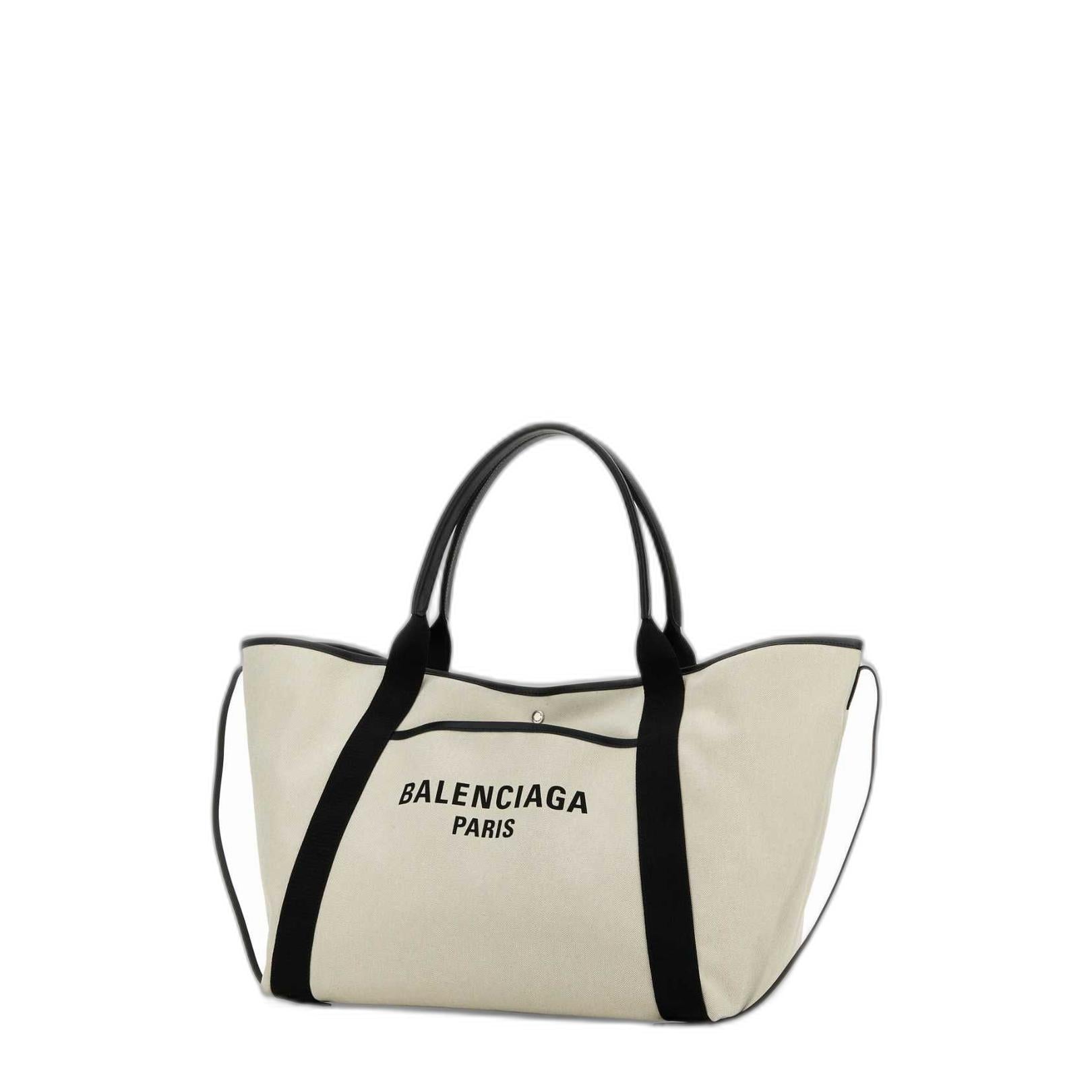 Biarritz Large Canvas Tote - Natural/Black - Image 2