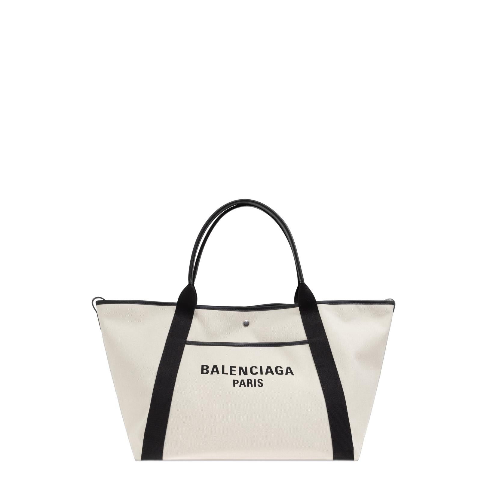 Biarritz Large Canvas Tote - Natural/Black - Image 3