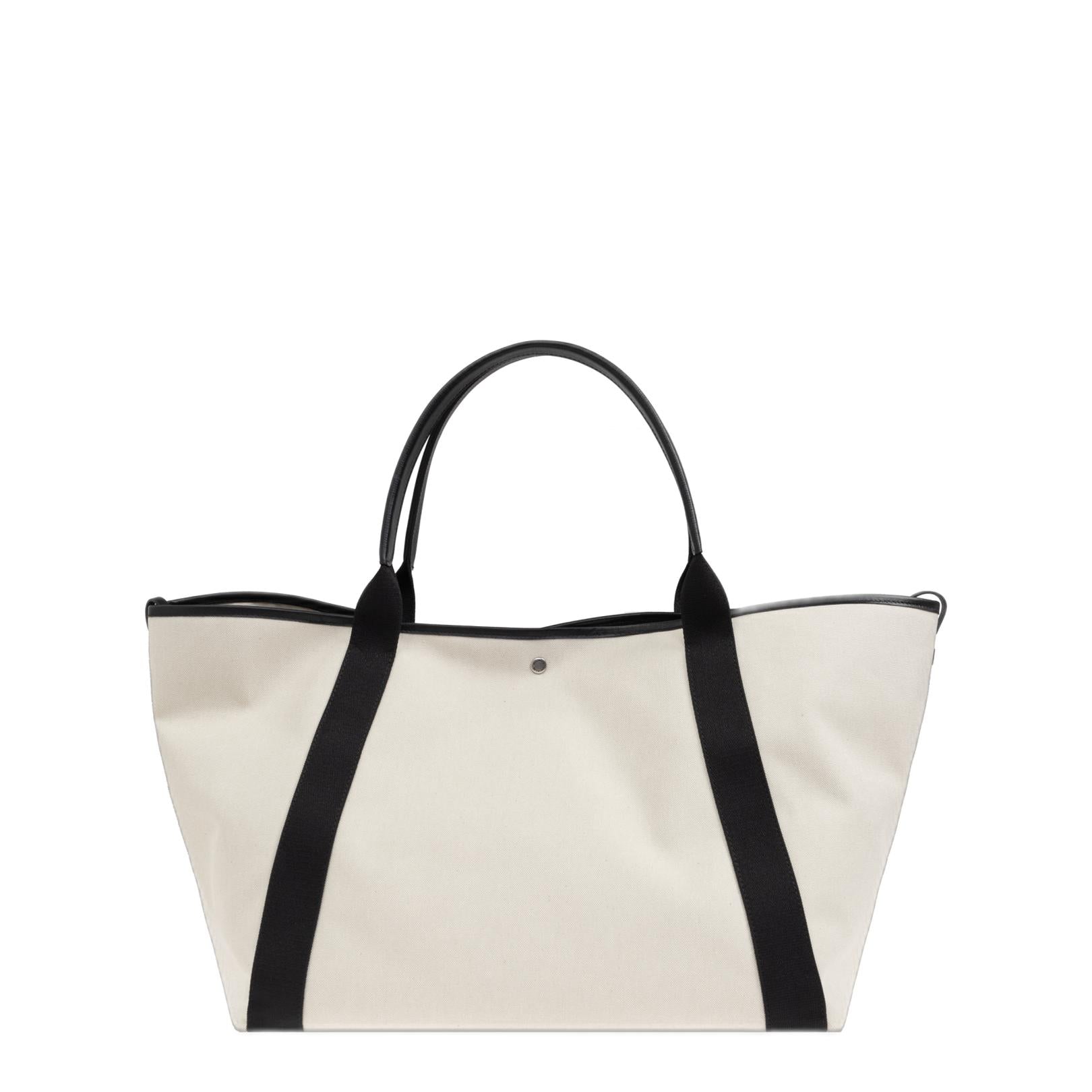 Biarritz Large Canvas Tote - Natural/Black - Image 4