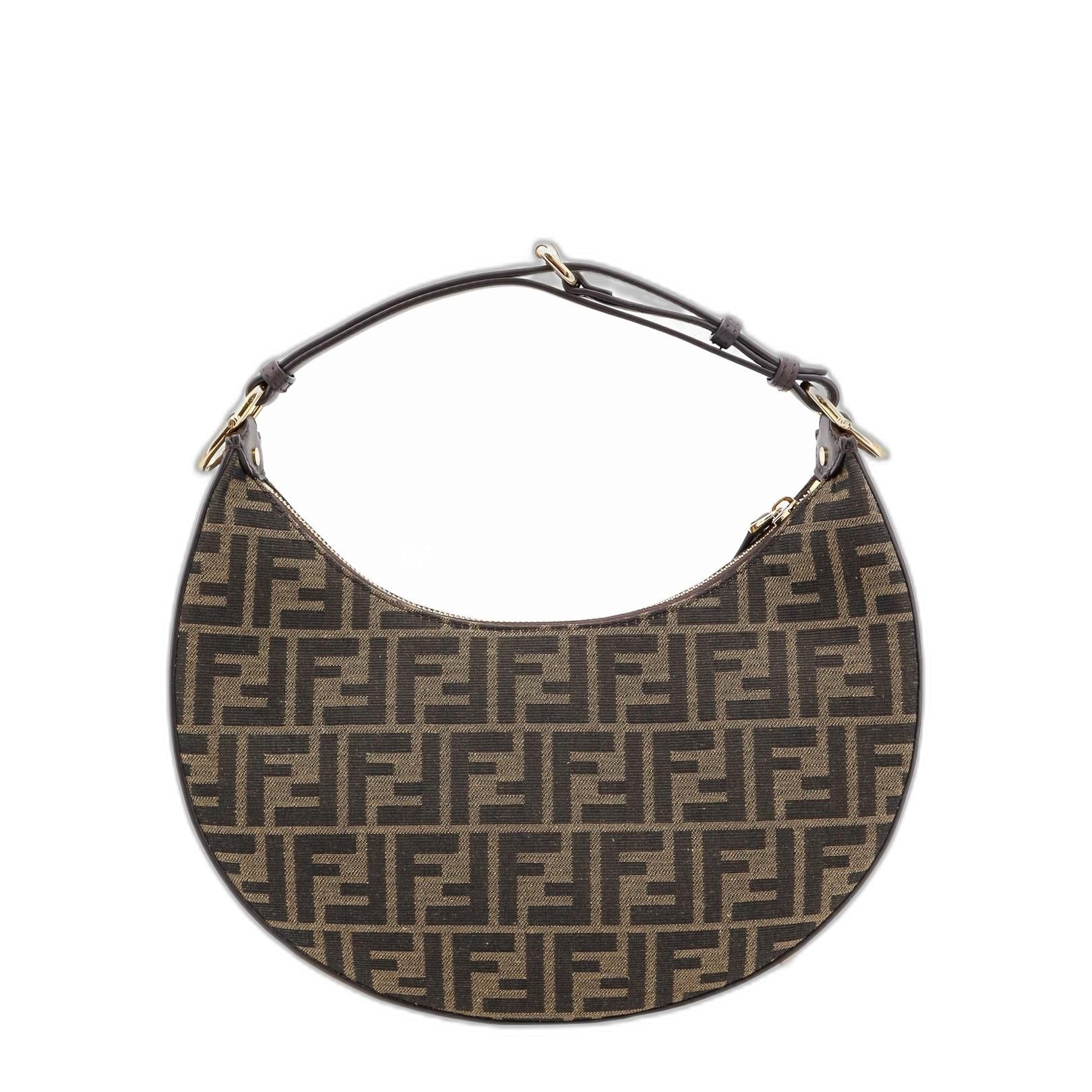 Fendigraphy Leather Shoulder Bags - Brown - Image 2