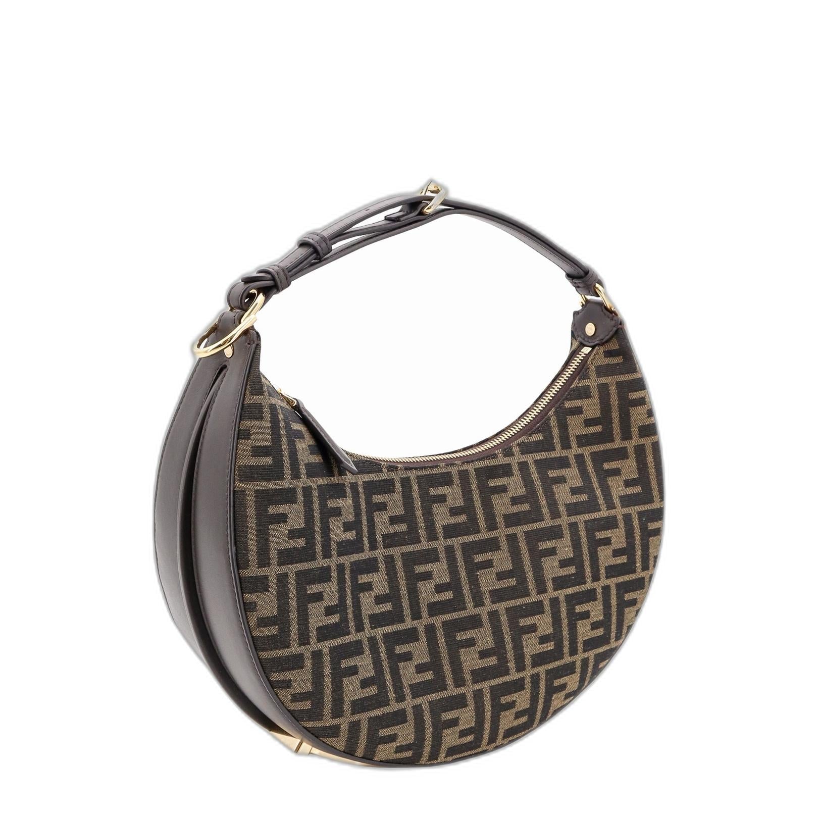 Fendigraphy Leather Shoulder Bags - Brown - Image 3