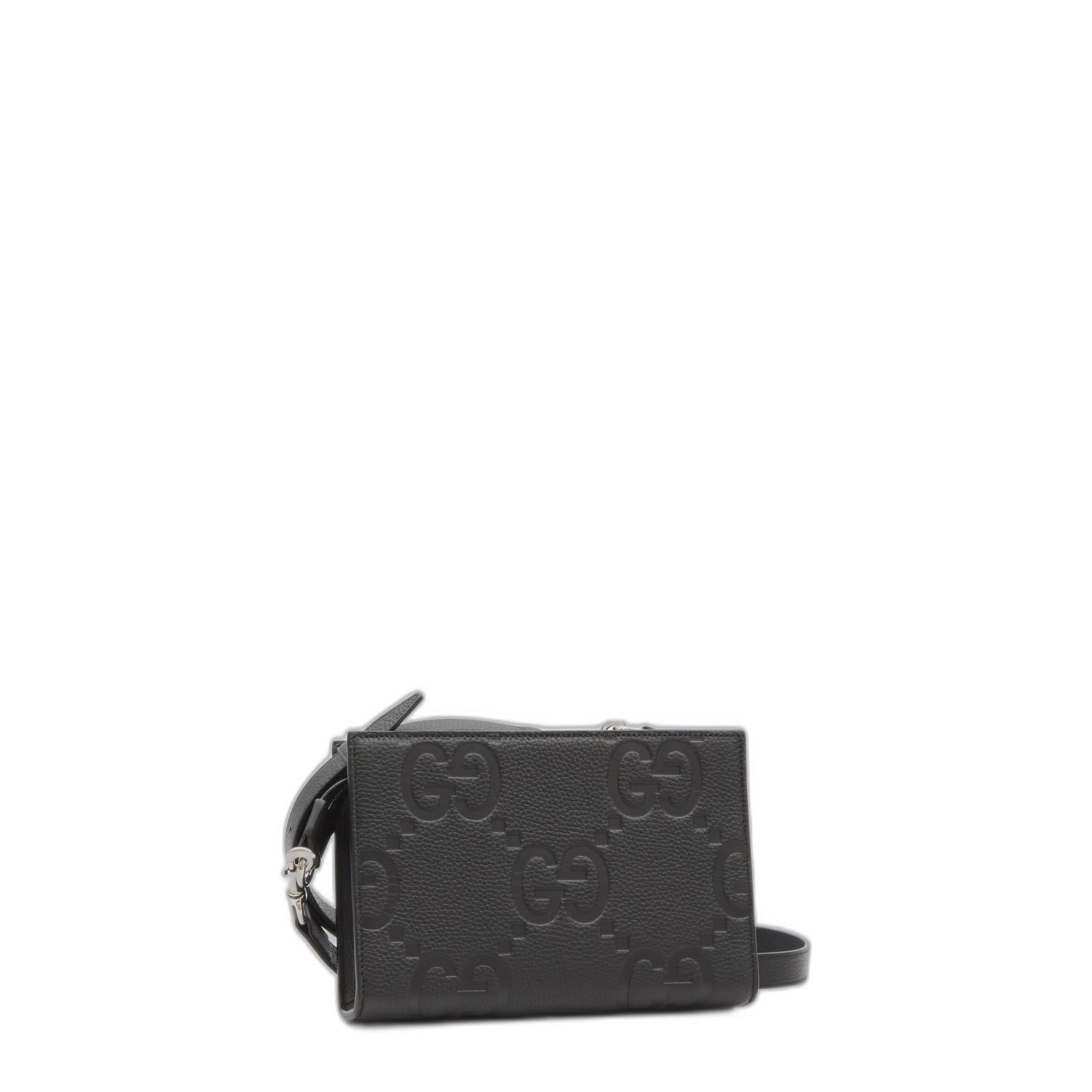 GG Jumbo Small Leather Bag - Black - Image 2