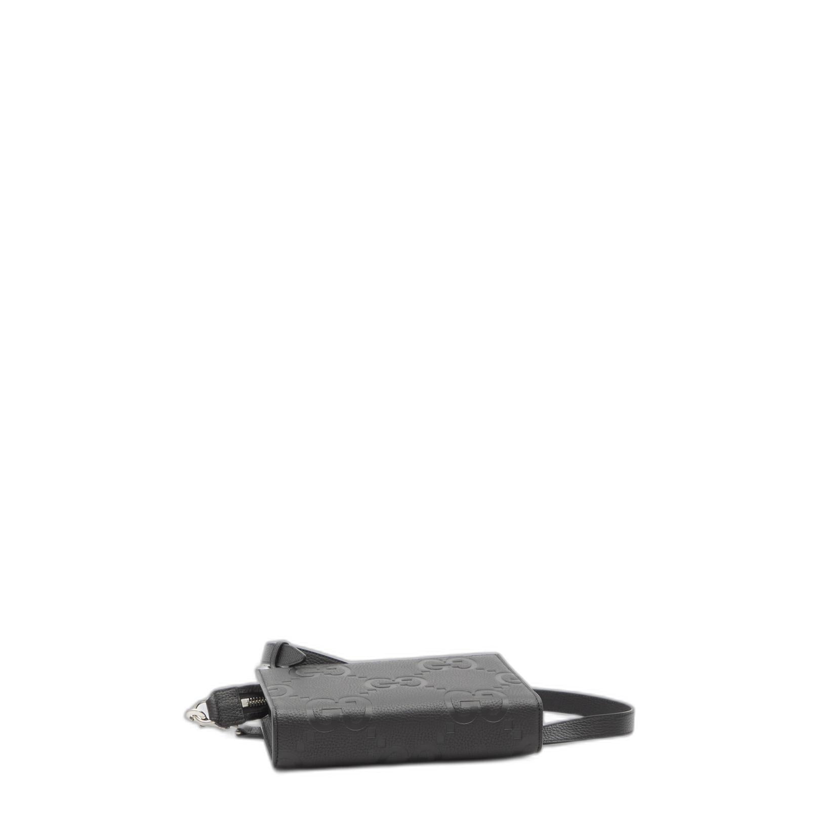 GG Jumbo Small Leather Bag - Black - Image 3