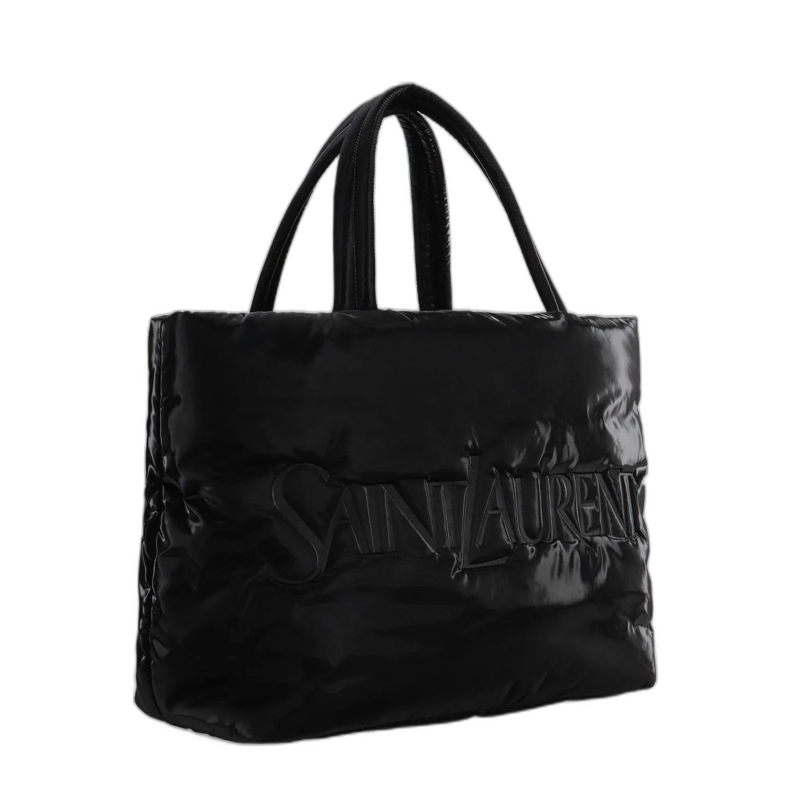 Saint Laurent Tote In Silktech Canvas - Image 2