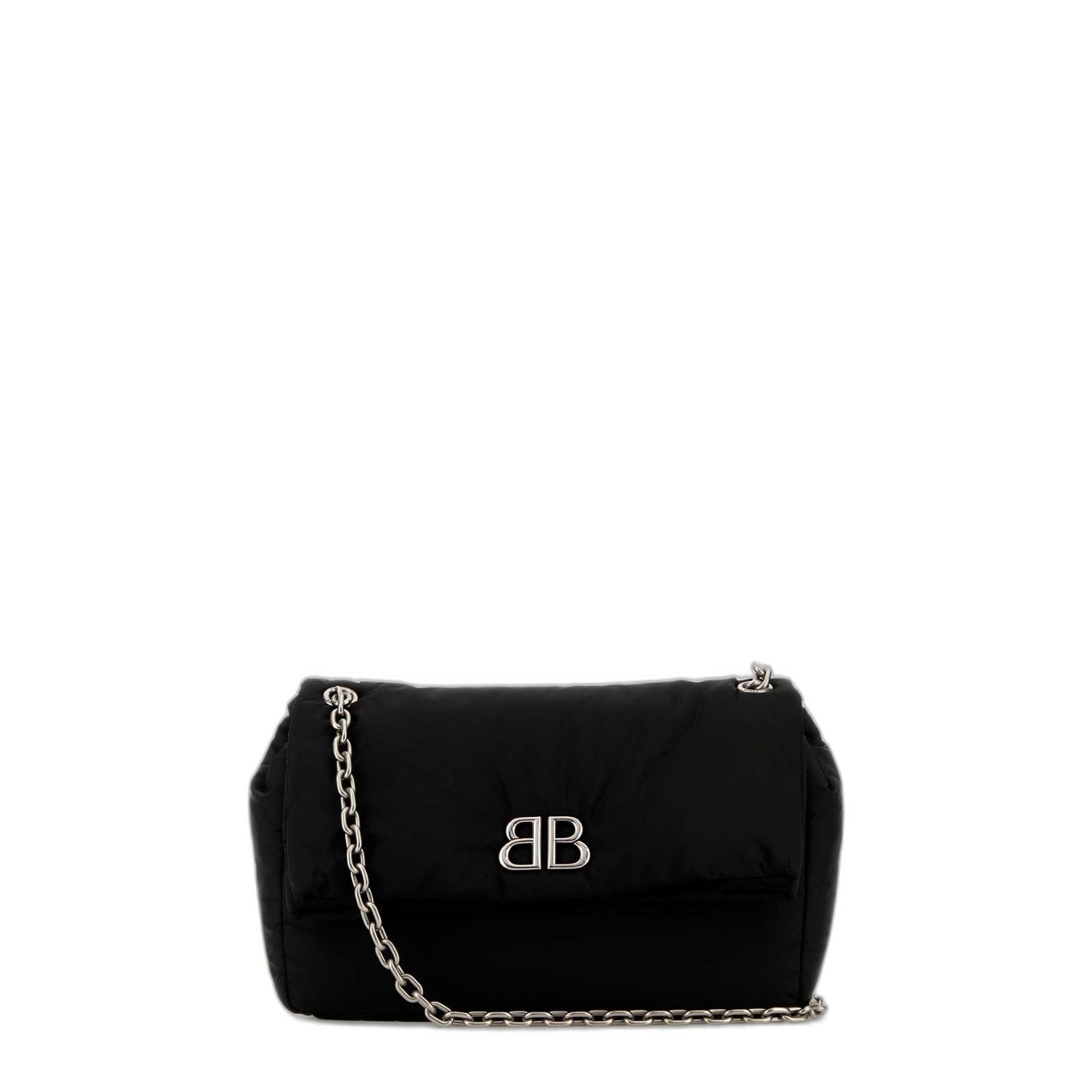 Medium Recycled Nylon Shoulder Bag - Black - Image 1