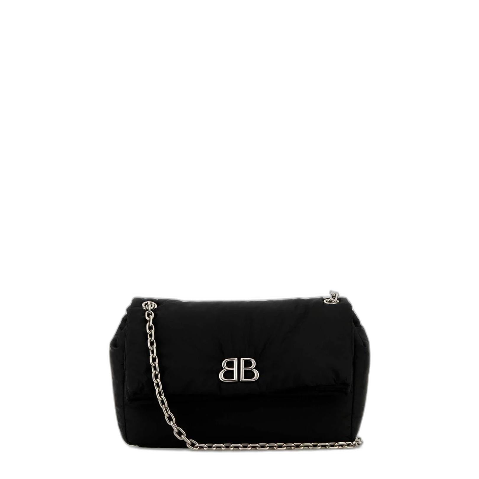 Medium Recycled Nylon Shoulder Bag - Black - Image 3