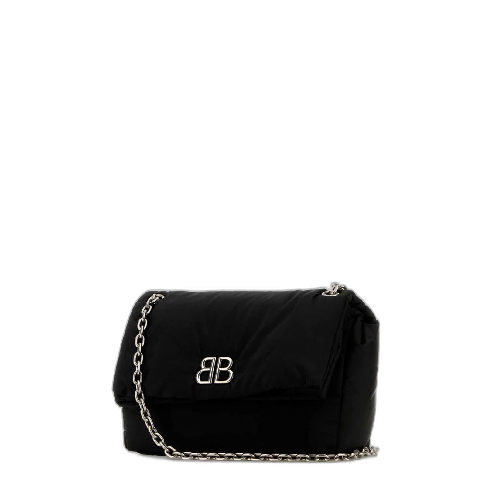 Medium Recycled Nylon Shoulder Bag - Black - Image 4