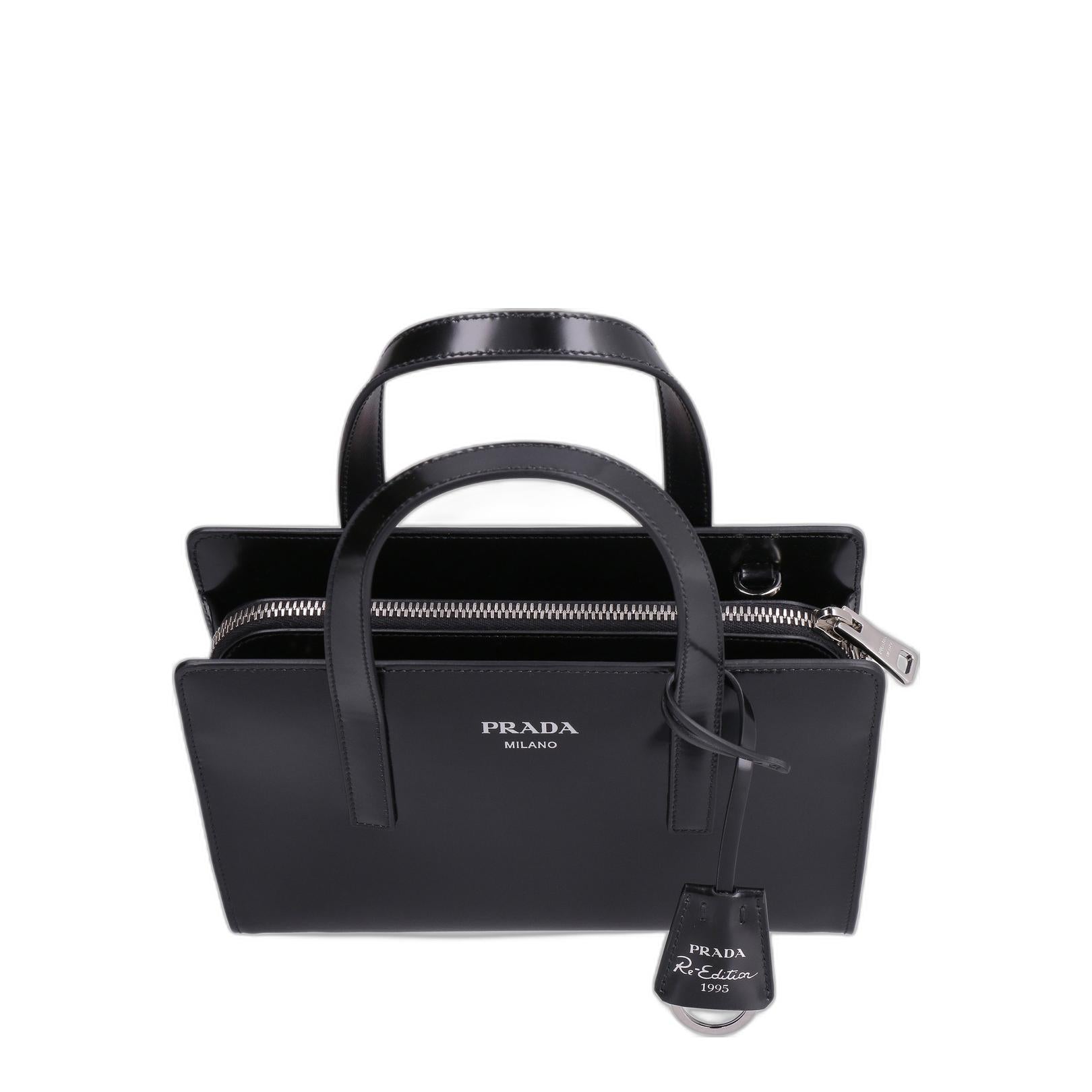 Re-Edition 1995 Top Handle Bag in Black - Image 5