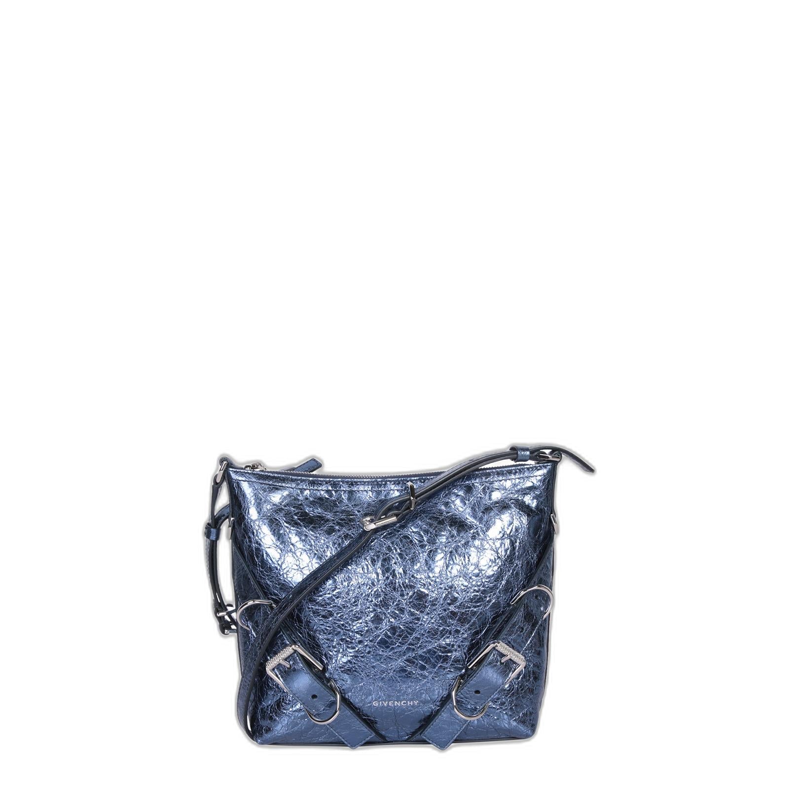 Voyou Calf Leather Crossbody - Indigo Blue - Image 1