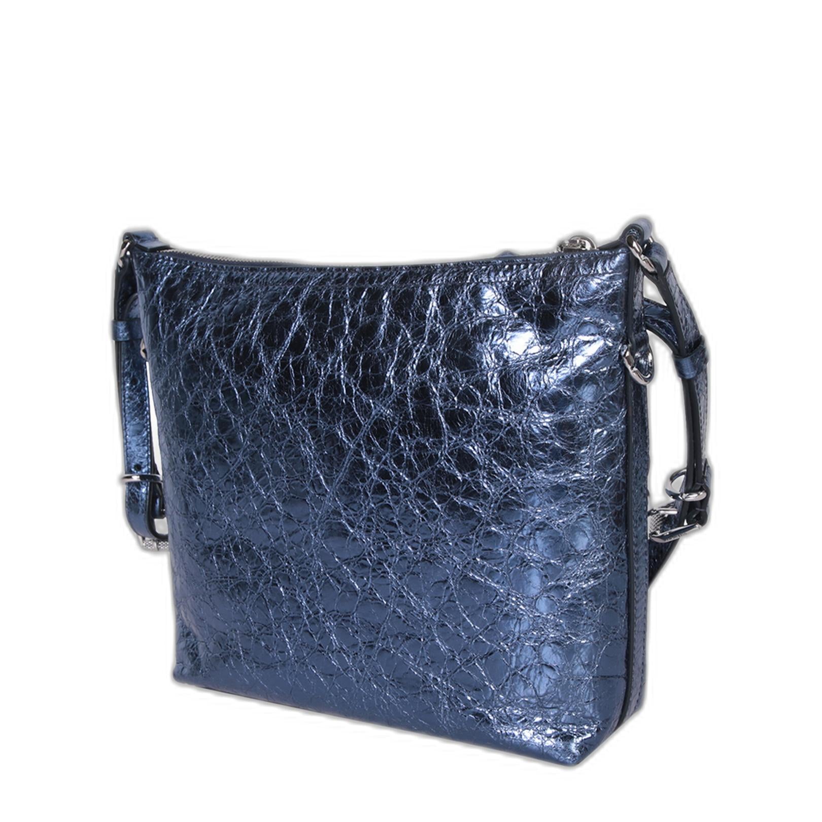 Voyou Calf Leather Crossbody - Indigo Blue - Image 2