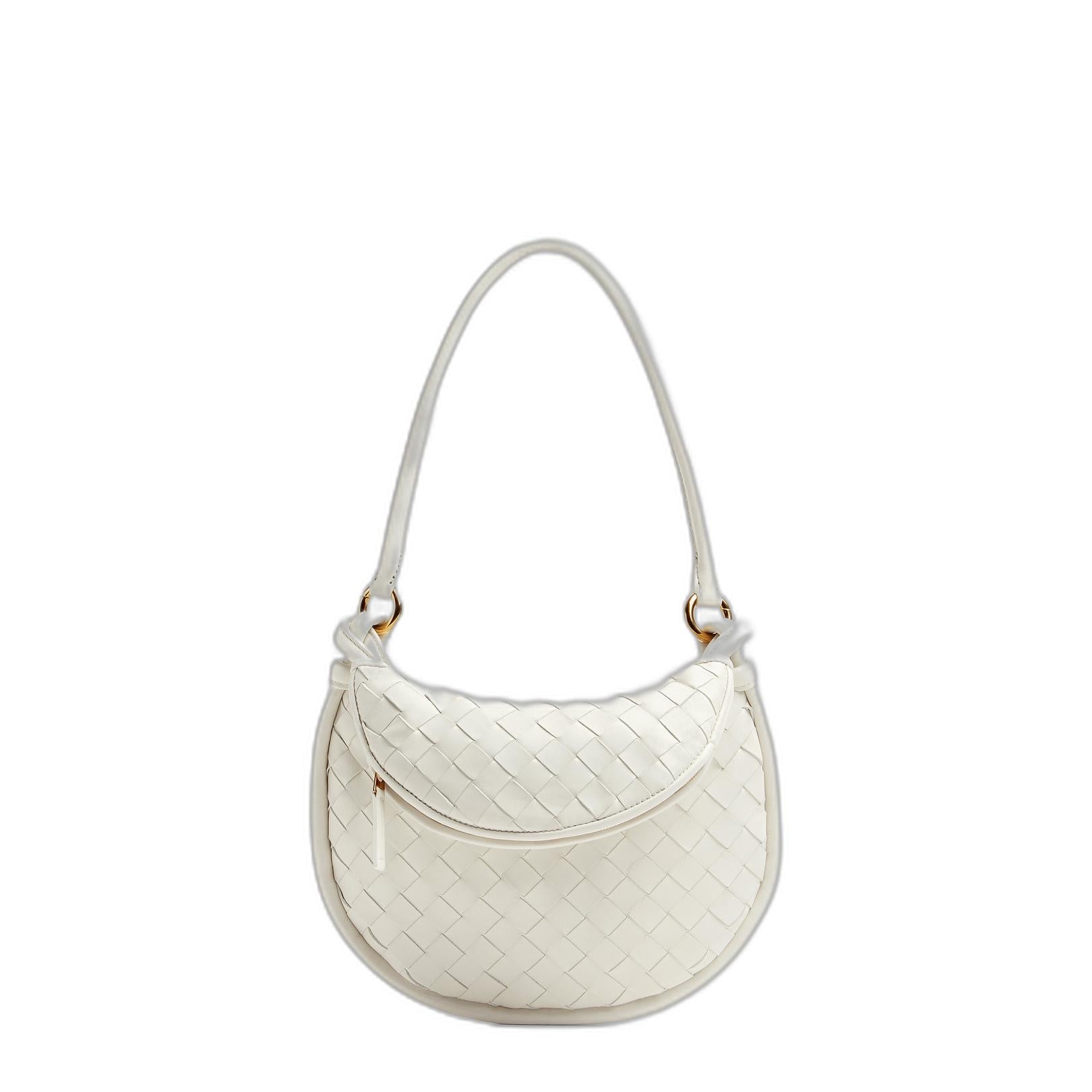Small Gemelli Shoulder Bag in White - Image 4